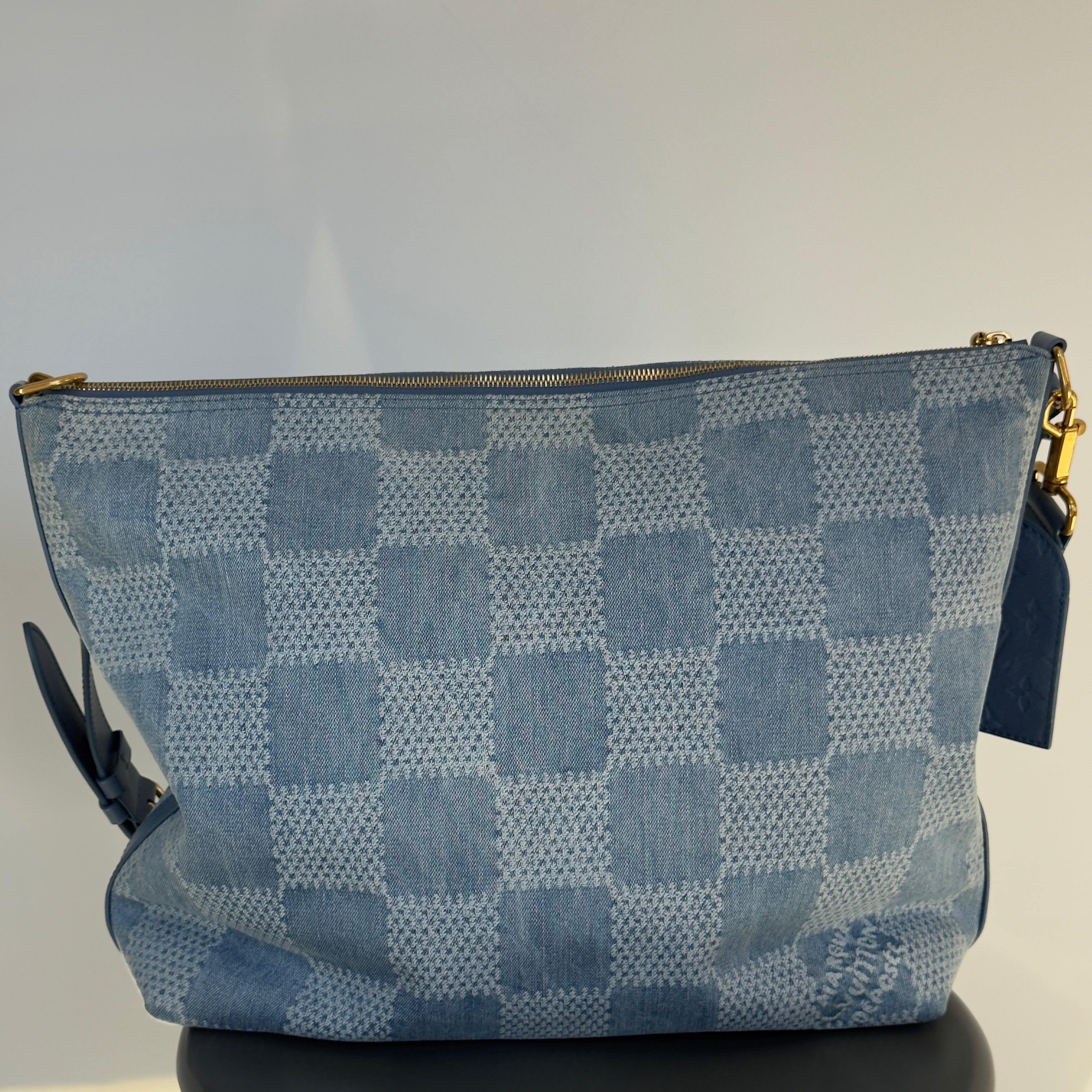 Louis Vuitton Denim Damier Vagabond Hobo Bag