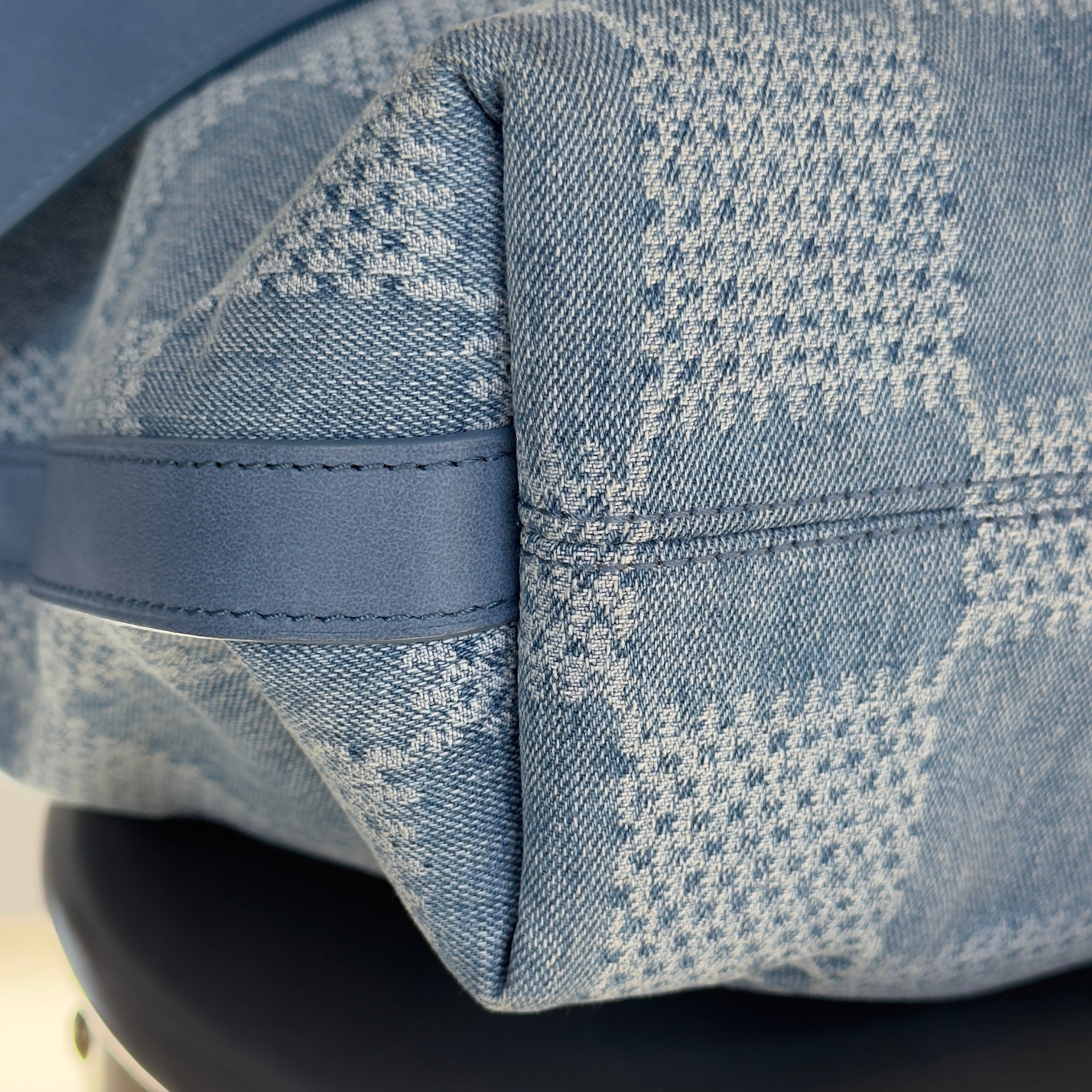 Louis Vuitton Denim Damier Vagabond Hobo Bag