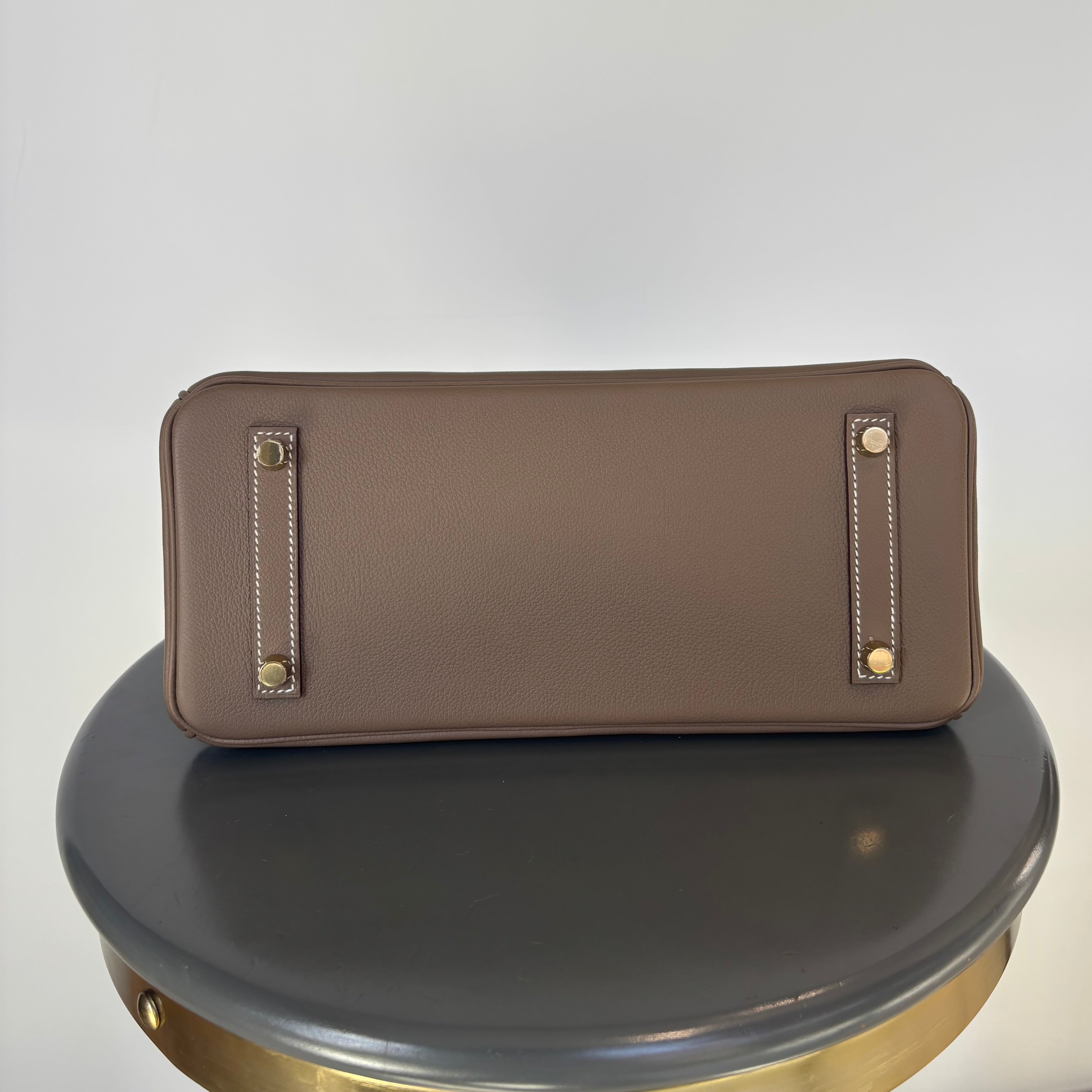 Hermes Evercolor Shoulder Birkin Light 29 Etoupe / Gold Hardware - Replica Handbags