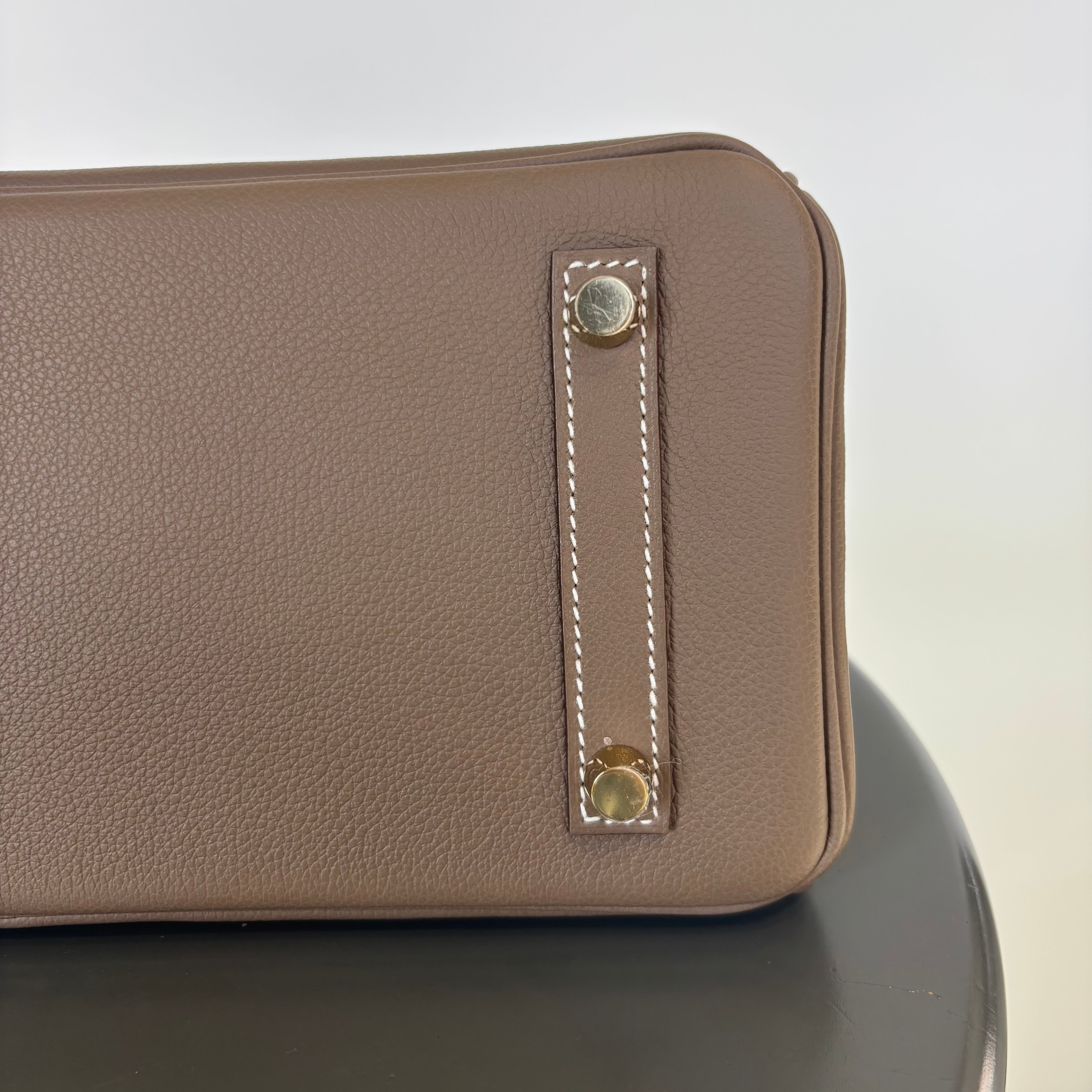 Hermes Evercolor Shoulder Birkin Light 29 Etoupe / Gold Hardware -  Replica Handbags 