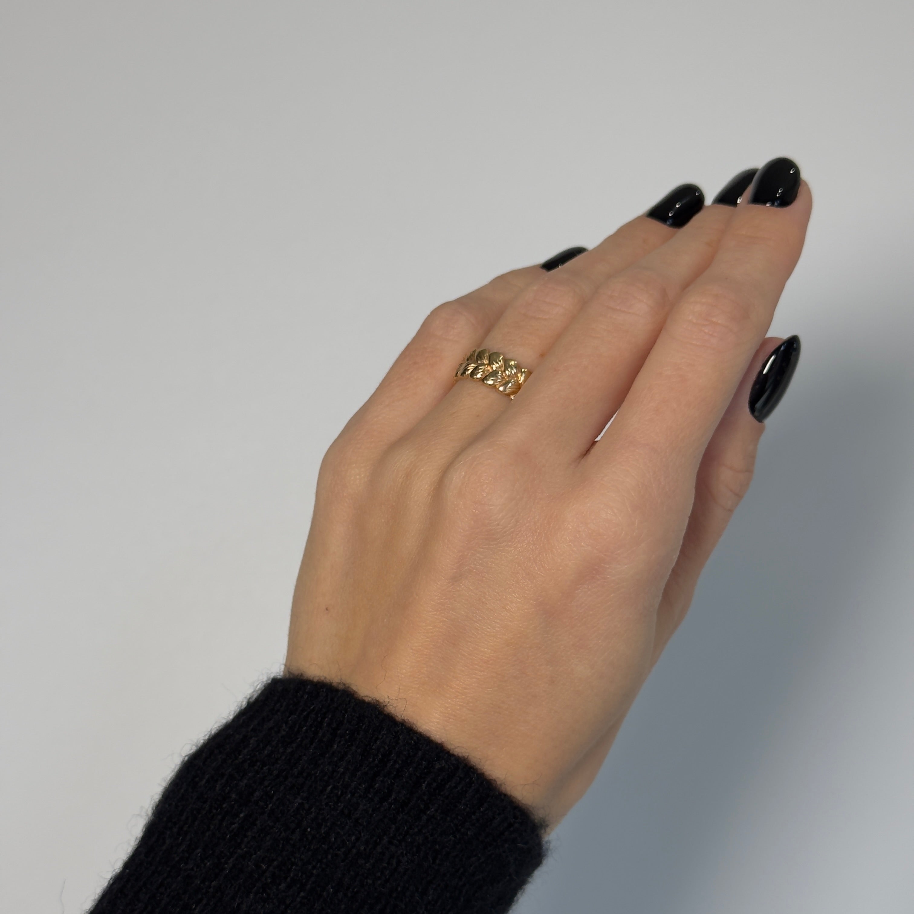 14K Yellow Gold Laurel Wreath Band -  Replica Handbags 