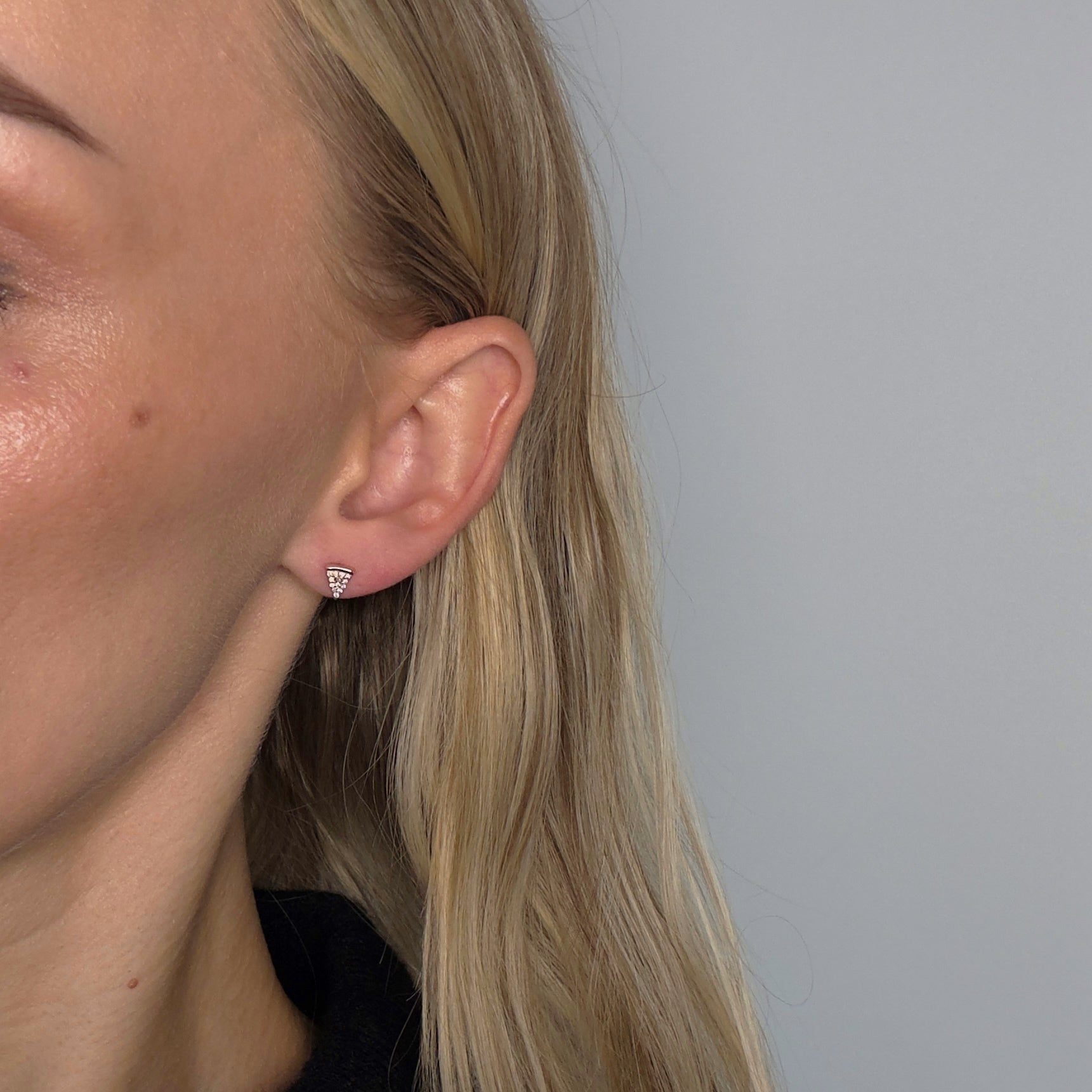 14K Yellow Gold Diamond Mini Pizza Slice Stud Earrings -  Replica Handbags 