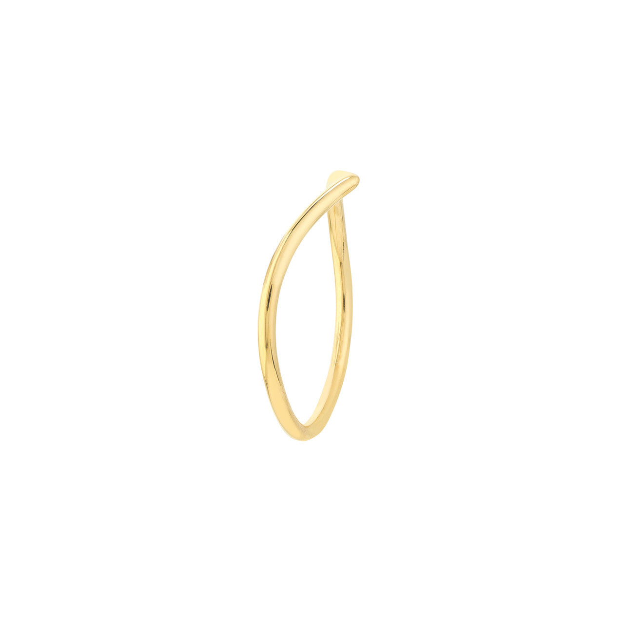14K Gold V-Shape Contour Stackable Ring - Replica Handbags
