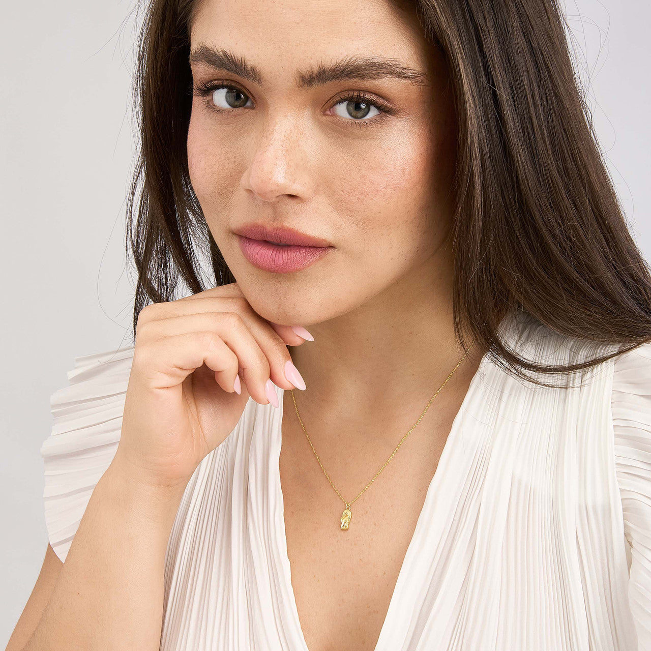 14K Yellow Gold Flip-Flop Pendant Necklace -  Replica Handbags 