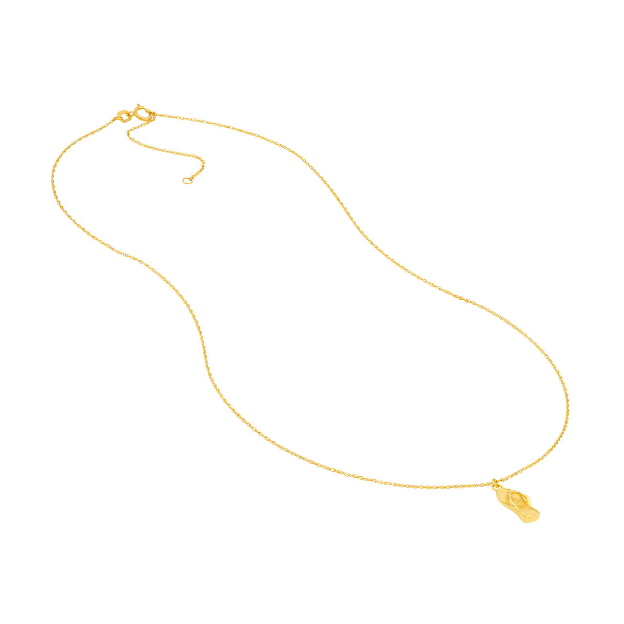 14K Yellow Gold Flip-Flop Pendant Necklace -  Replica Handbags 