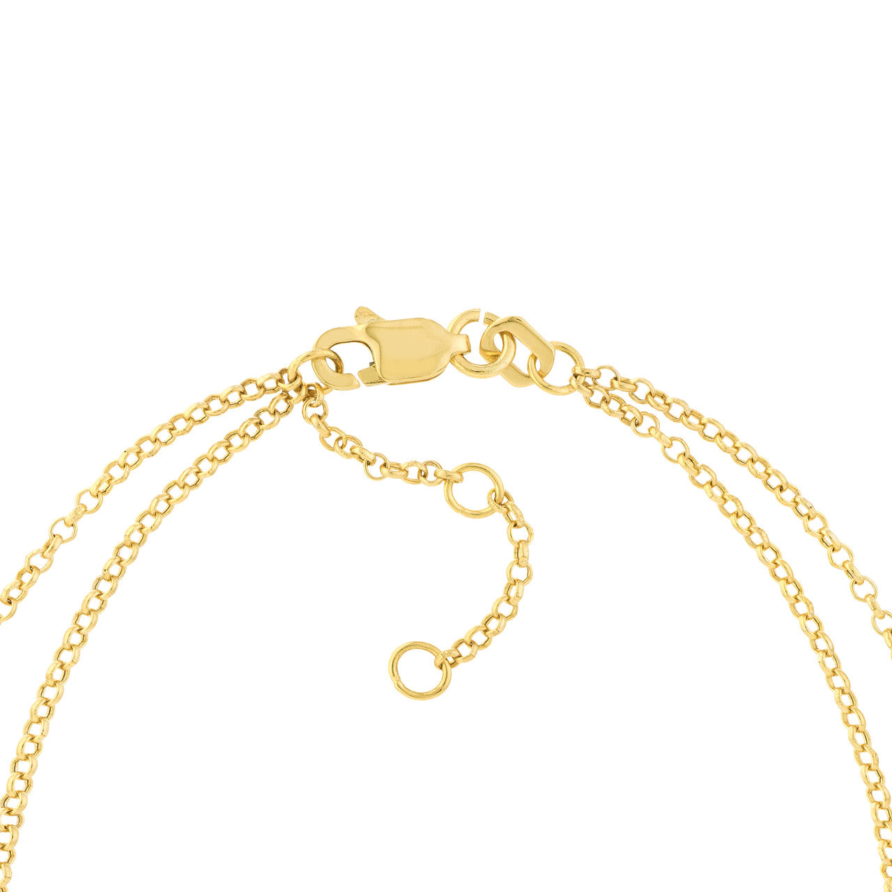 14K Yellow Gold Puff Mariner Double Chain Bracelet -  Replica Handbags 