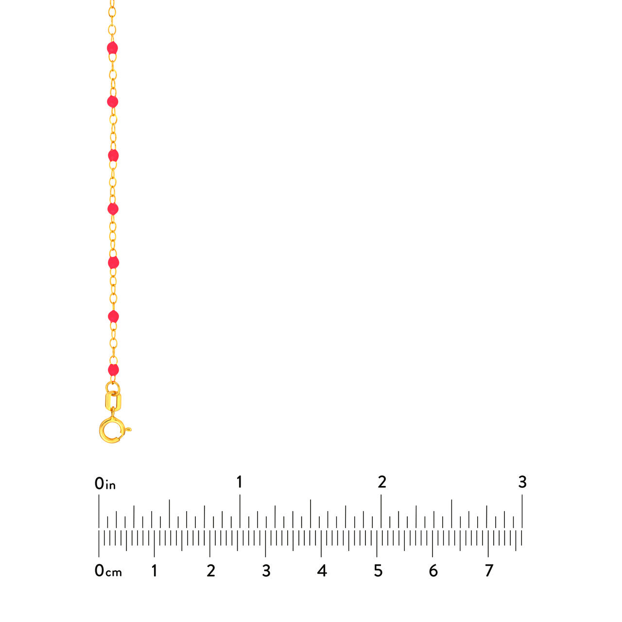 14K Yellow Gold Neon Pink Enamel Bead Station Bracelet -  Replica Handbags 