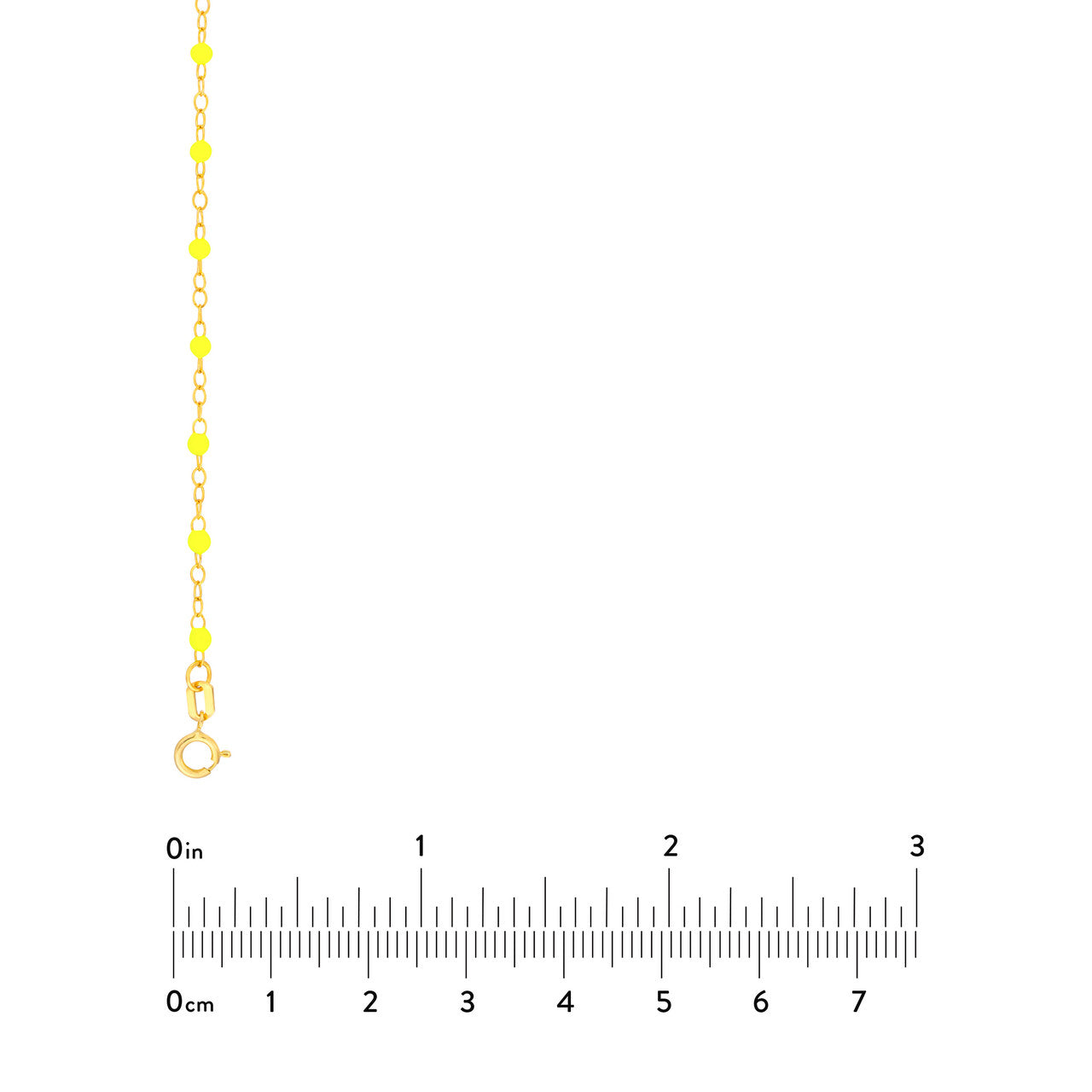 14K Yellow Gold Neon Yellow Enamel Bead Station Bracelet -  Replica Handbags 