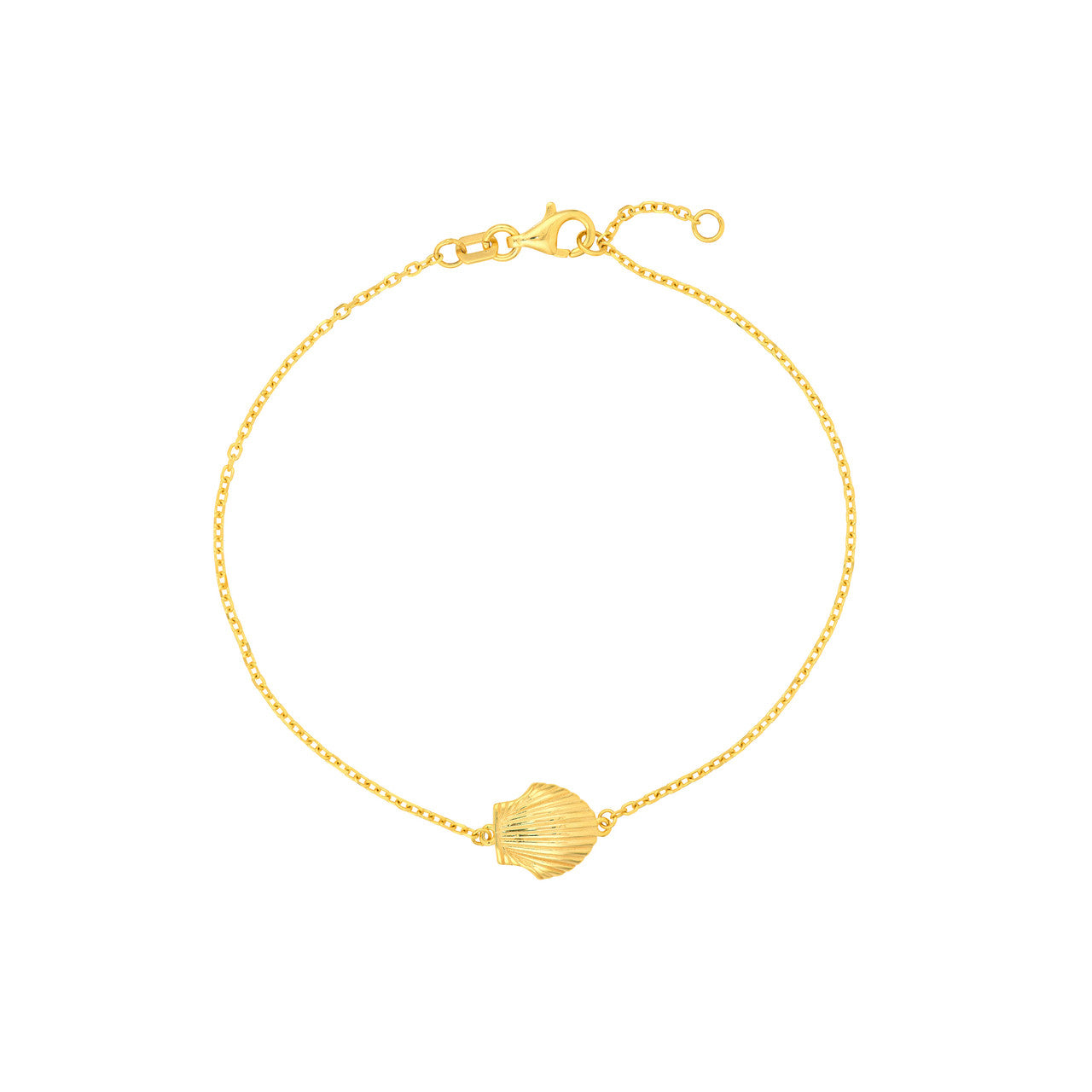 14K Yellow Gold Seashell Bracelet - Replica Handbags