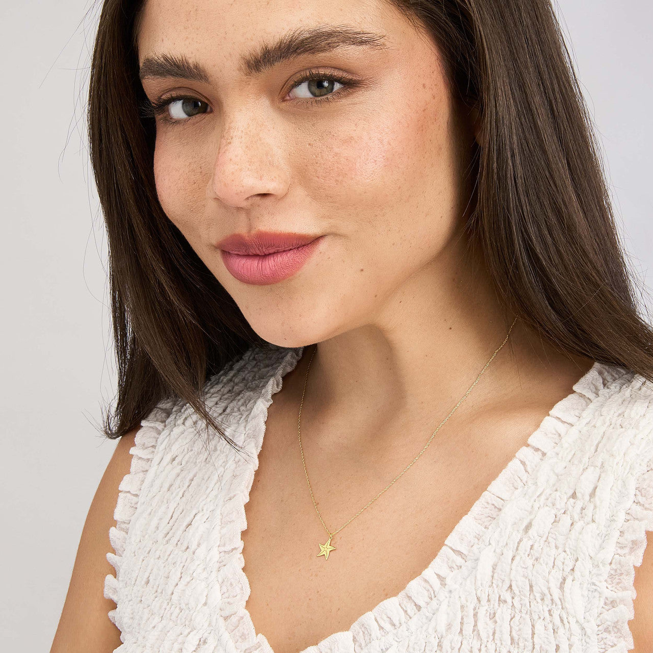 14K Yellow Gold Starfish Pendant Necklace - Replica Handbags