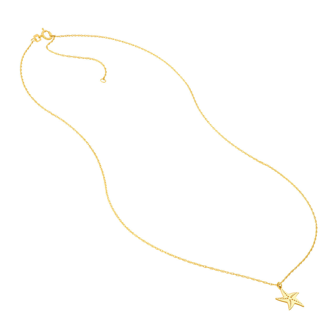 14K Yellow Gold Starfish Pendant Necklace -  Replica Handbags 