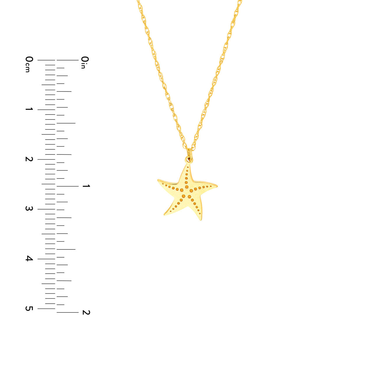 14K Yellow Gold Starfish Pendant Necklace -  Replica Handbags 