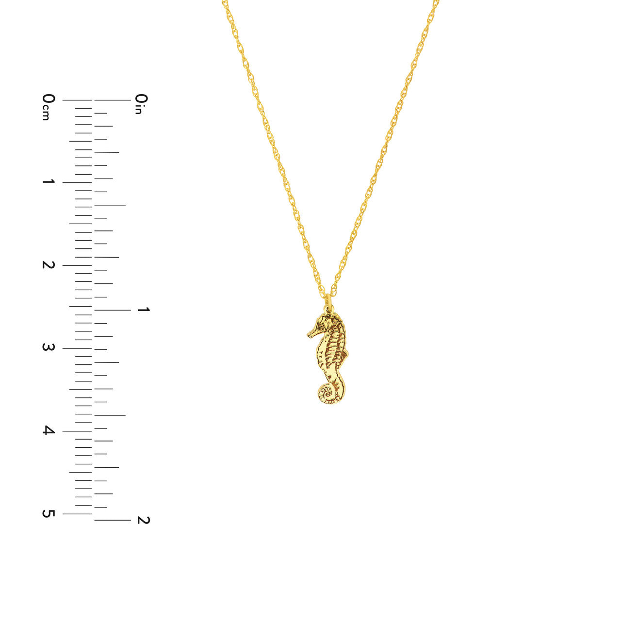 14K Yellow Gold Seahorse Pendant Necklace -  Replica Handbags 