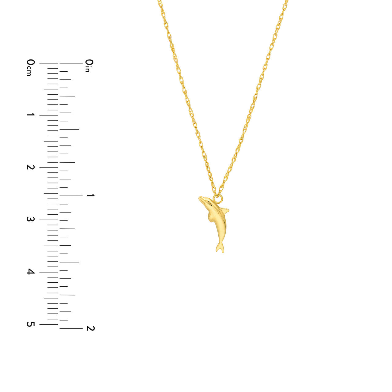 14K Yellow Gold Dolphin Pendant Necklace -  Replica Handbags 