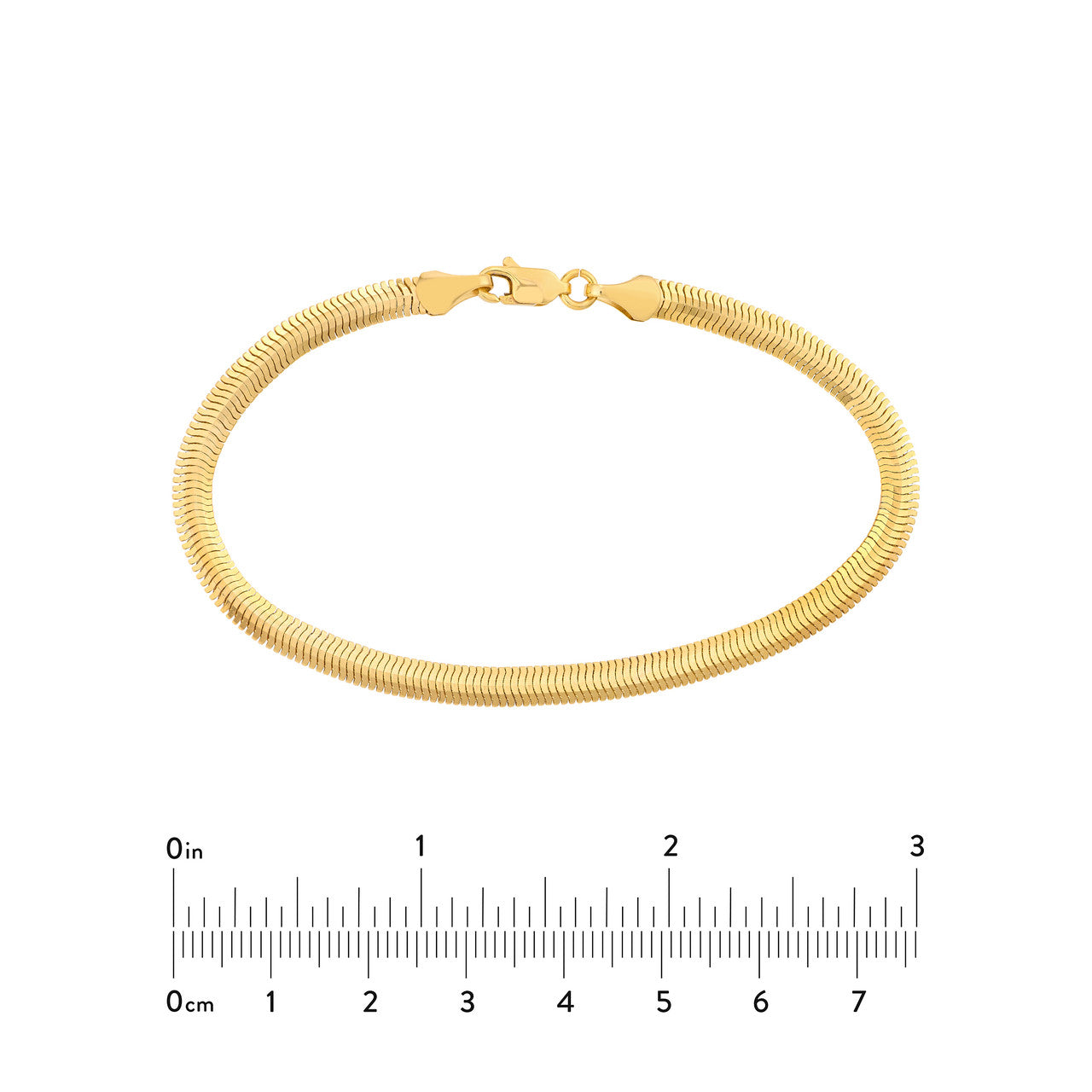 14K Yellow Gold Herringbone Bracelet - Replica Handbags