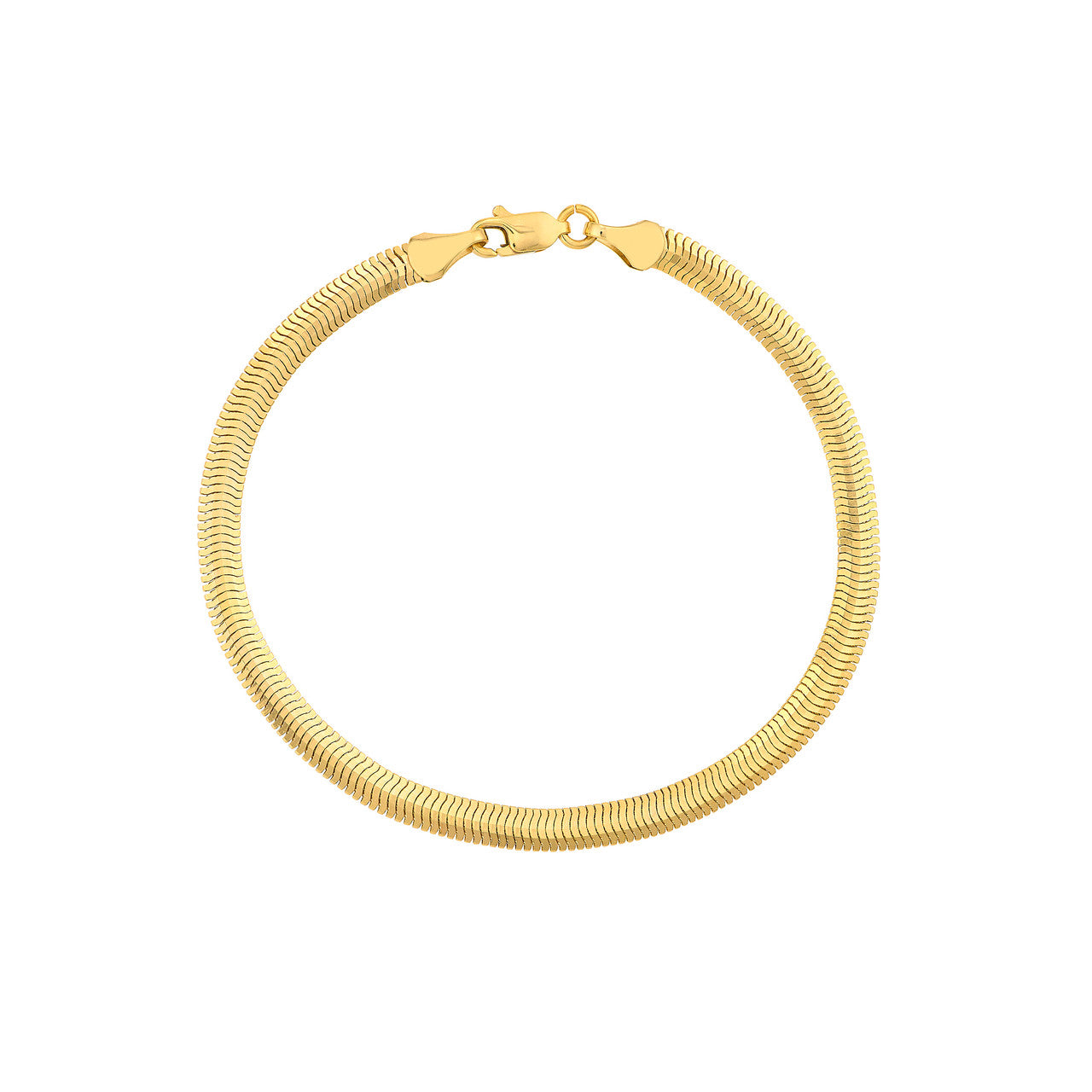 14K Yellow Gold Herringbone Bracelet -  Replica Handbags 