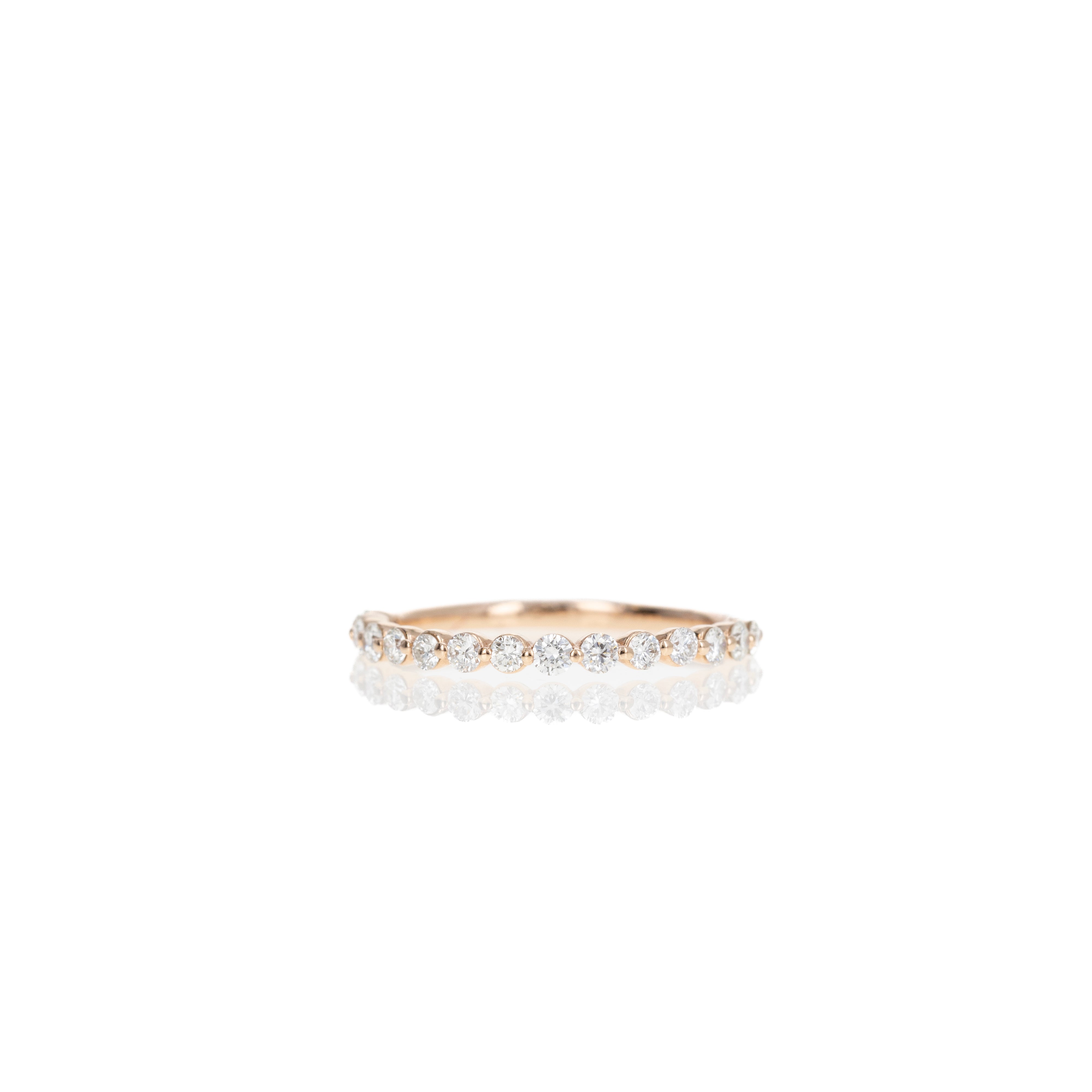 14K Gold or Platinum 0.50 Carat Round Brilliant Diamond Half Eternity Band -  Replica Handbags 