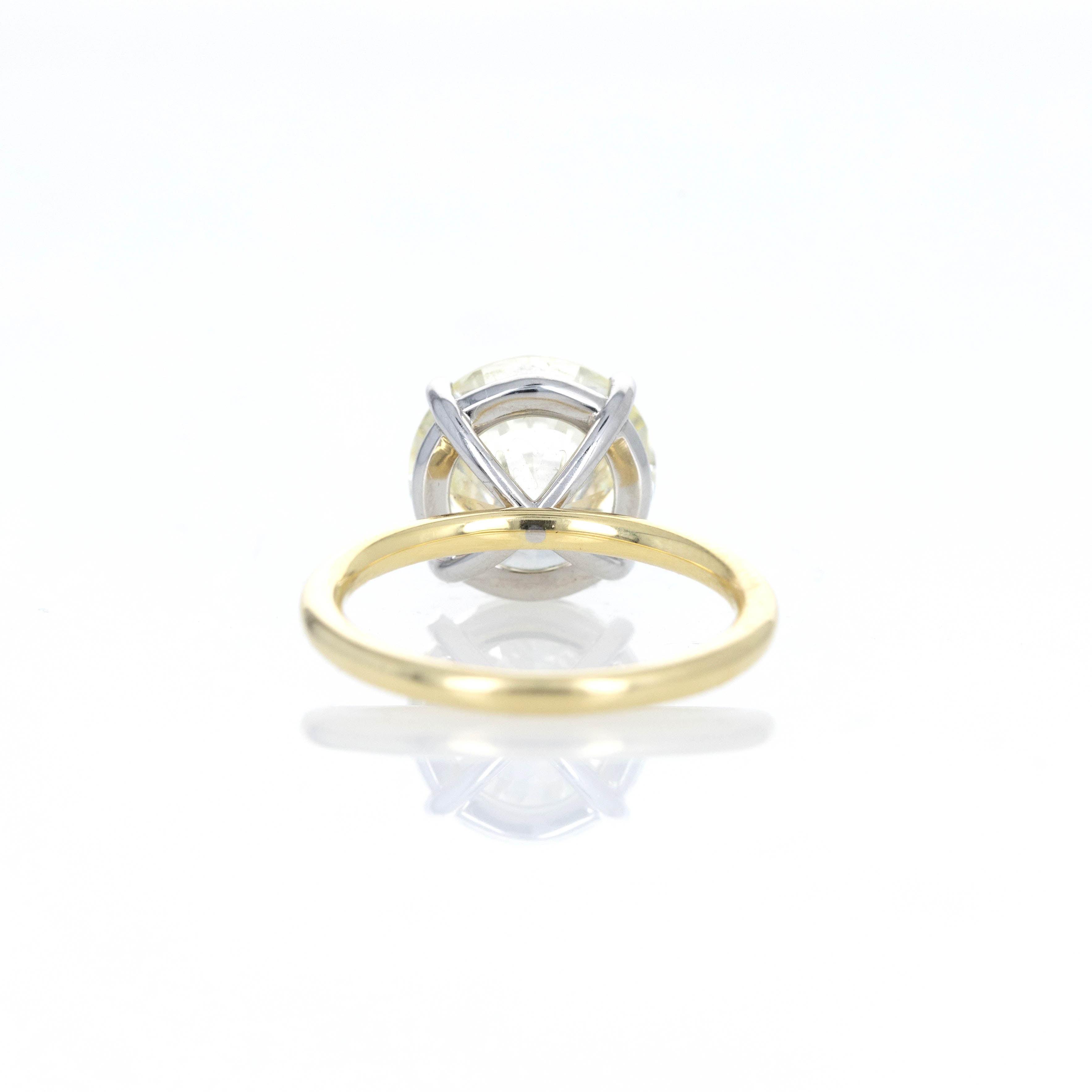 5 Carat Round Brilliant Diamond Engagement in 18K Yellow Gold Platinum GIA Certified - Replica Handbags