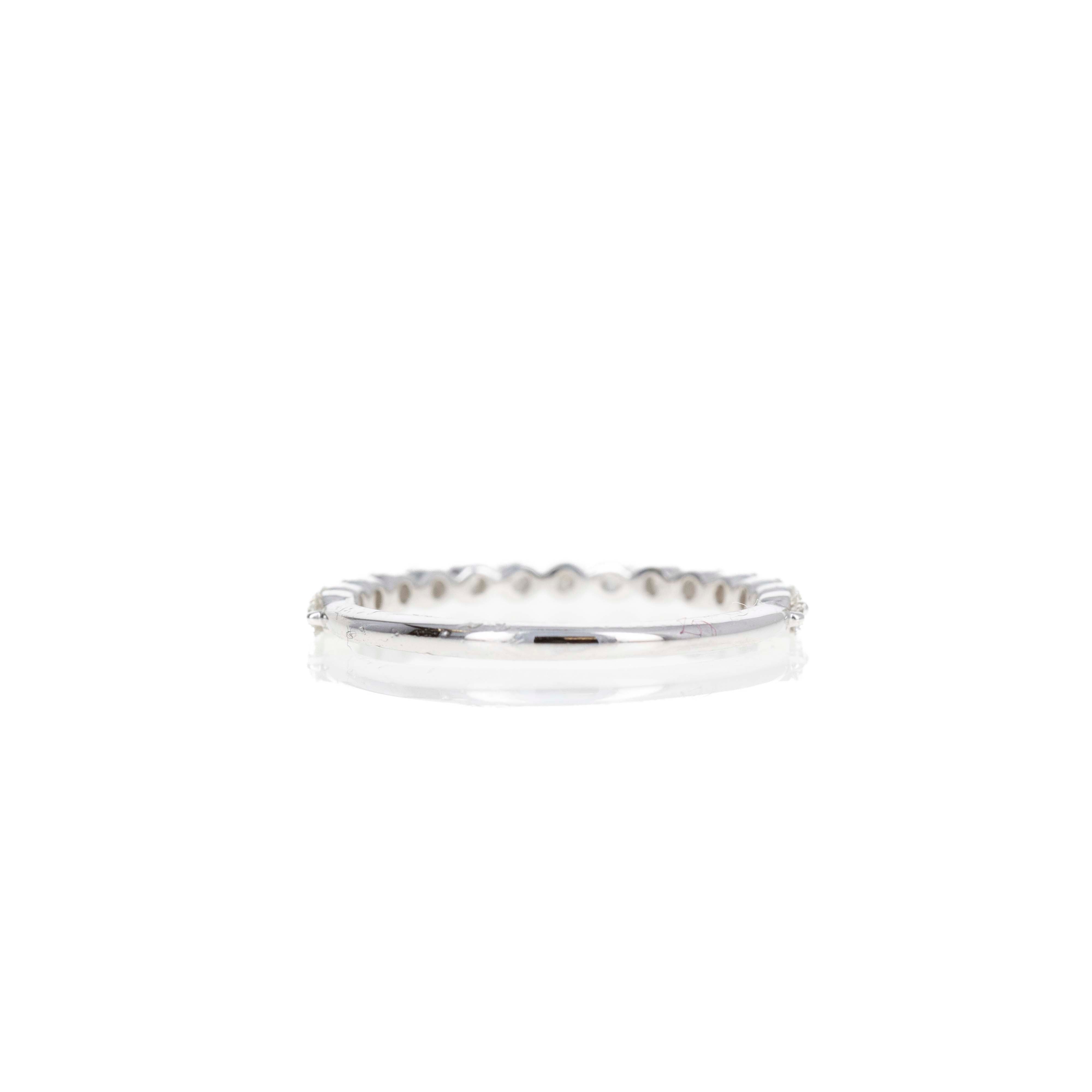 14K Gold or Platinum 0.50 Carat Round Brilliant Diamond Half Eternity Band - Replica Handbags