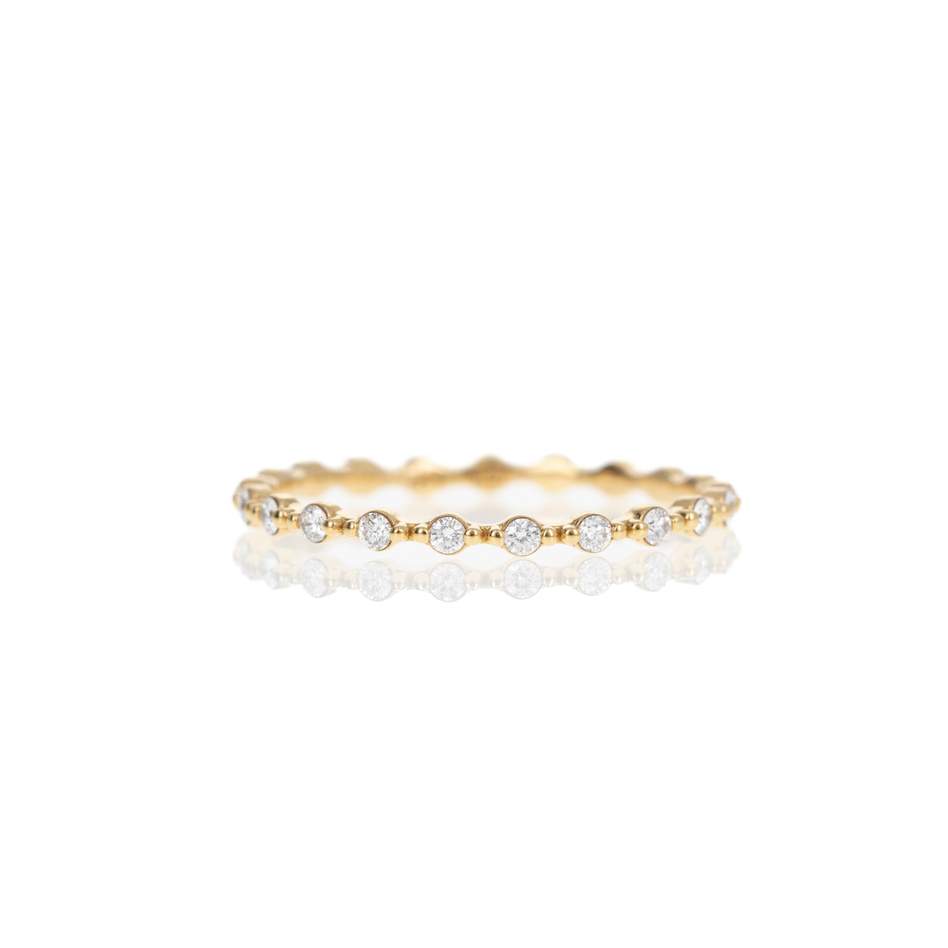14K Gold 0.35 Carat Round Diamond Stackable Eternity Bands - Replica Handbags