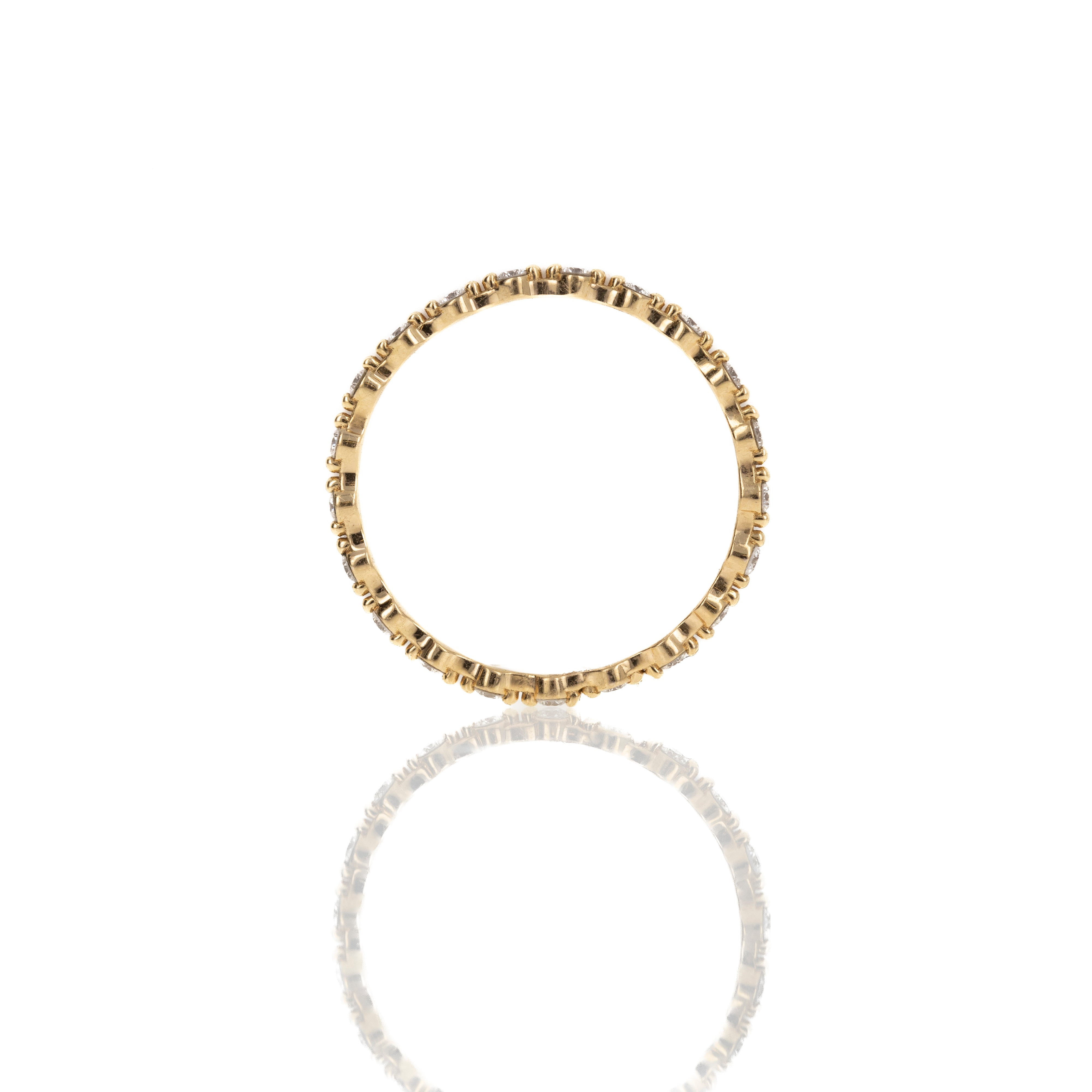 14K Gold 0.35 Carat Round Diamond Stackable Eternity Bands - Replica Handbags