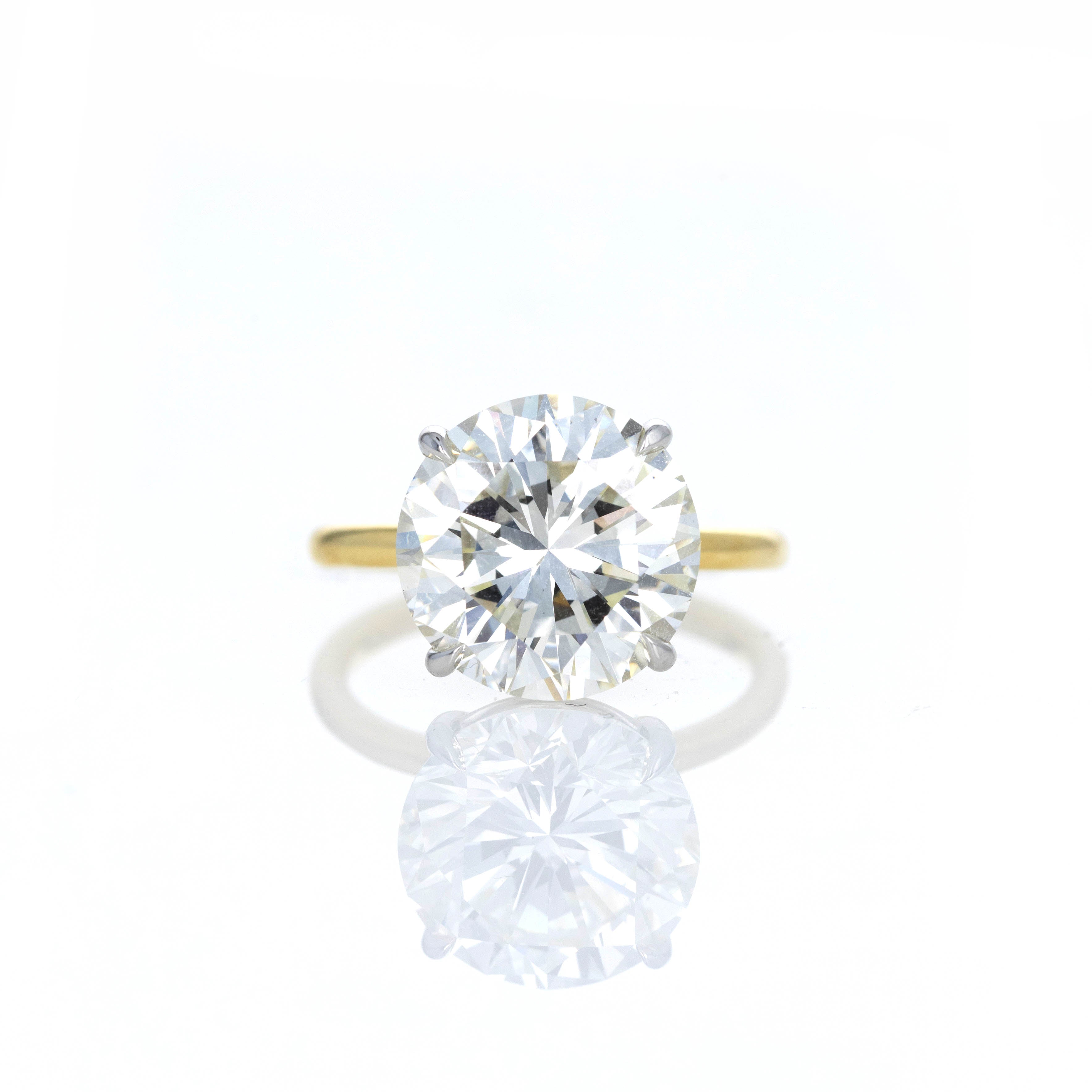 7.57 Carat Round Brilliant Diamond Solitaire Engagement Ring -  Replica Handbags 