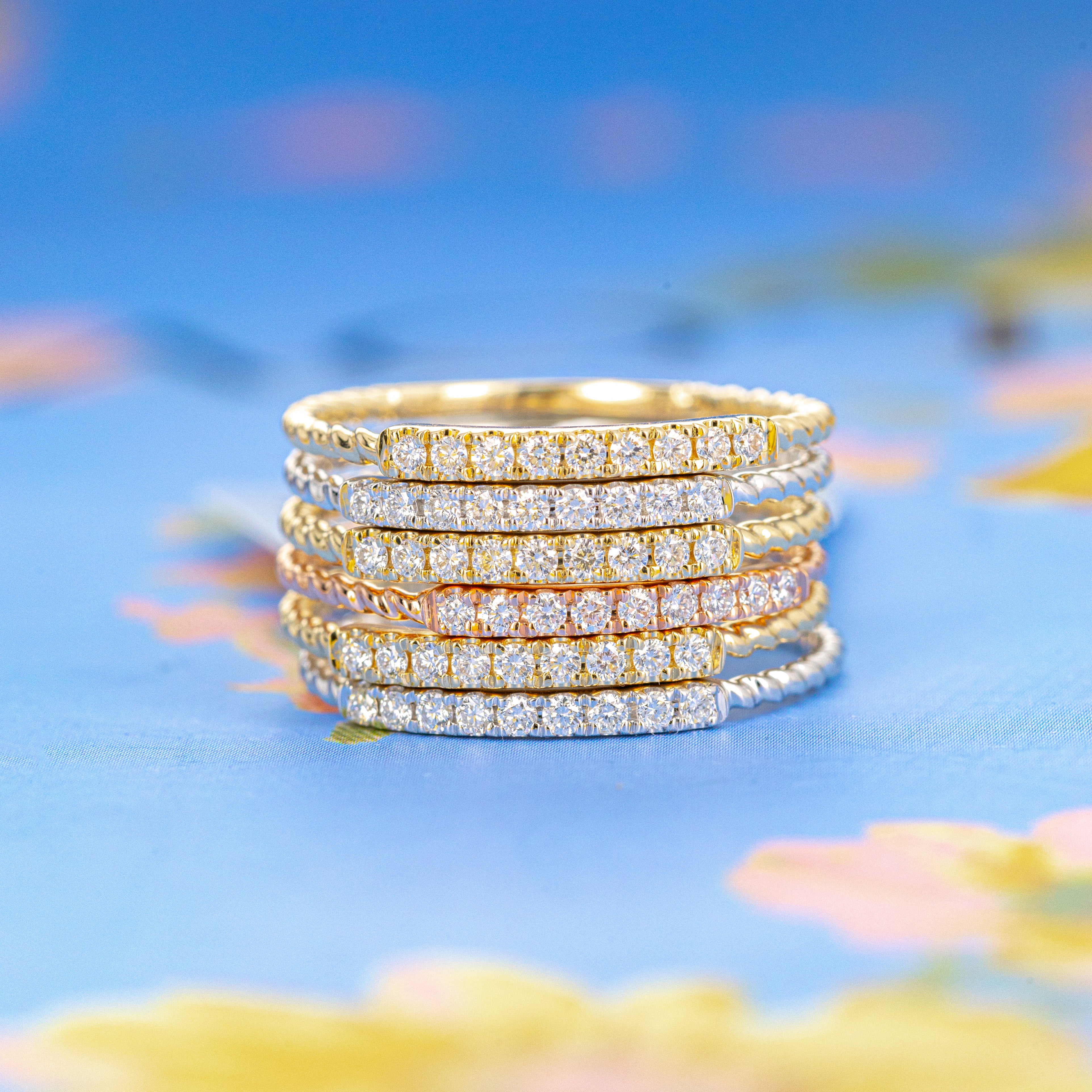 14K Gold Diamond Twist Wire Band -  Replica Handbags 