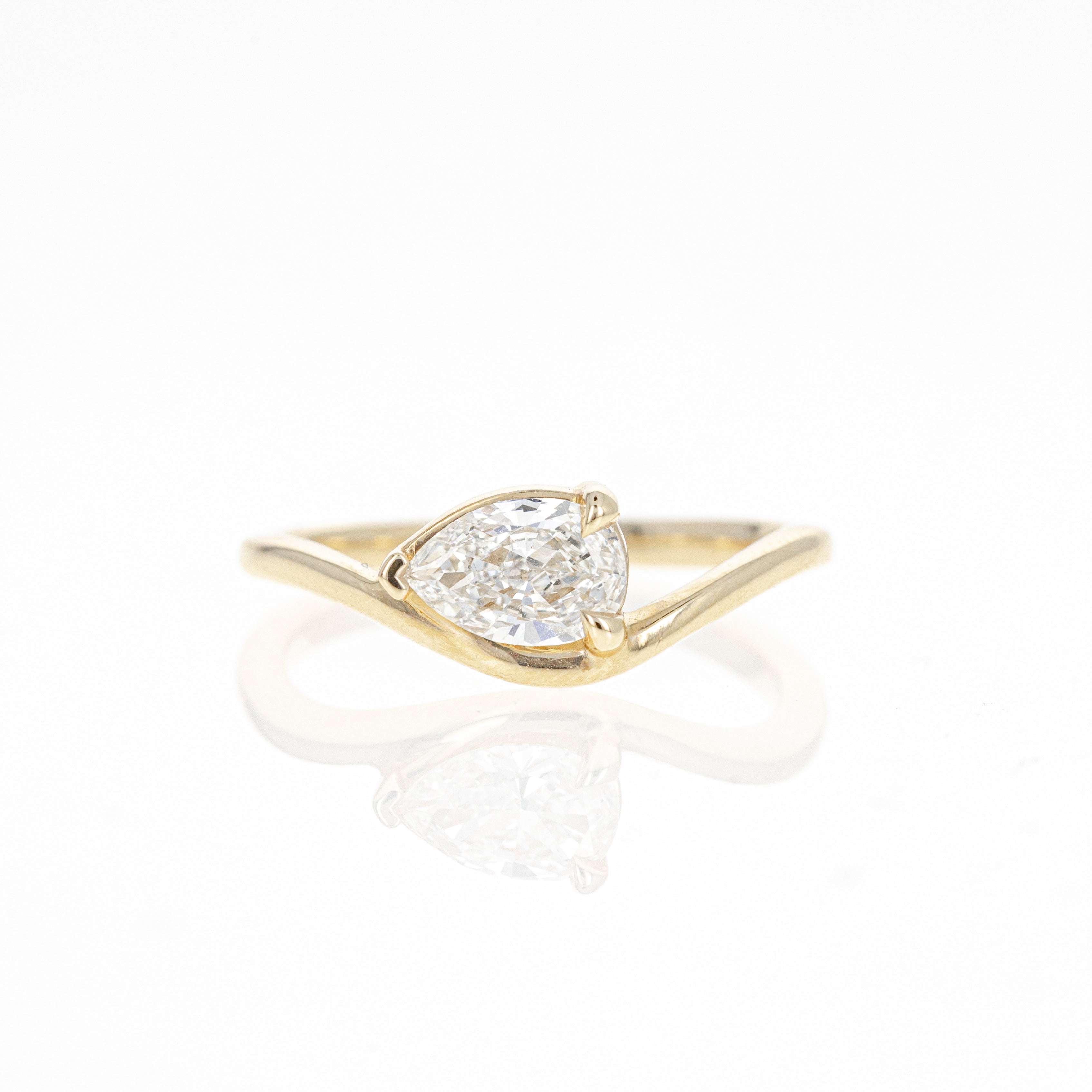 0.64 Carat East-West Pear Diamond Ring -  Replica Handbags 