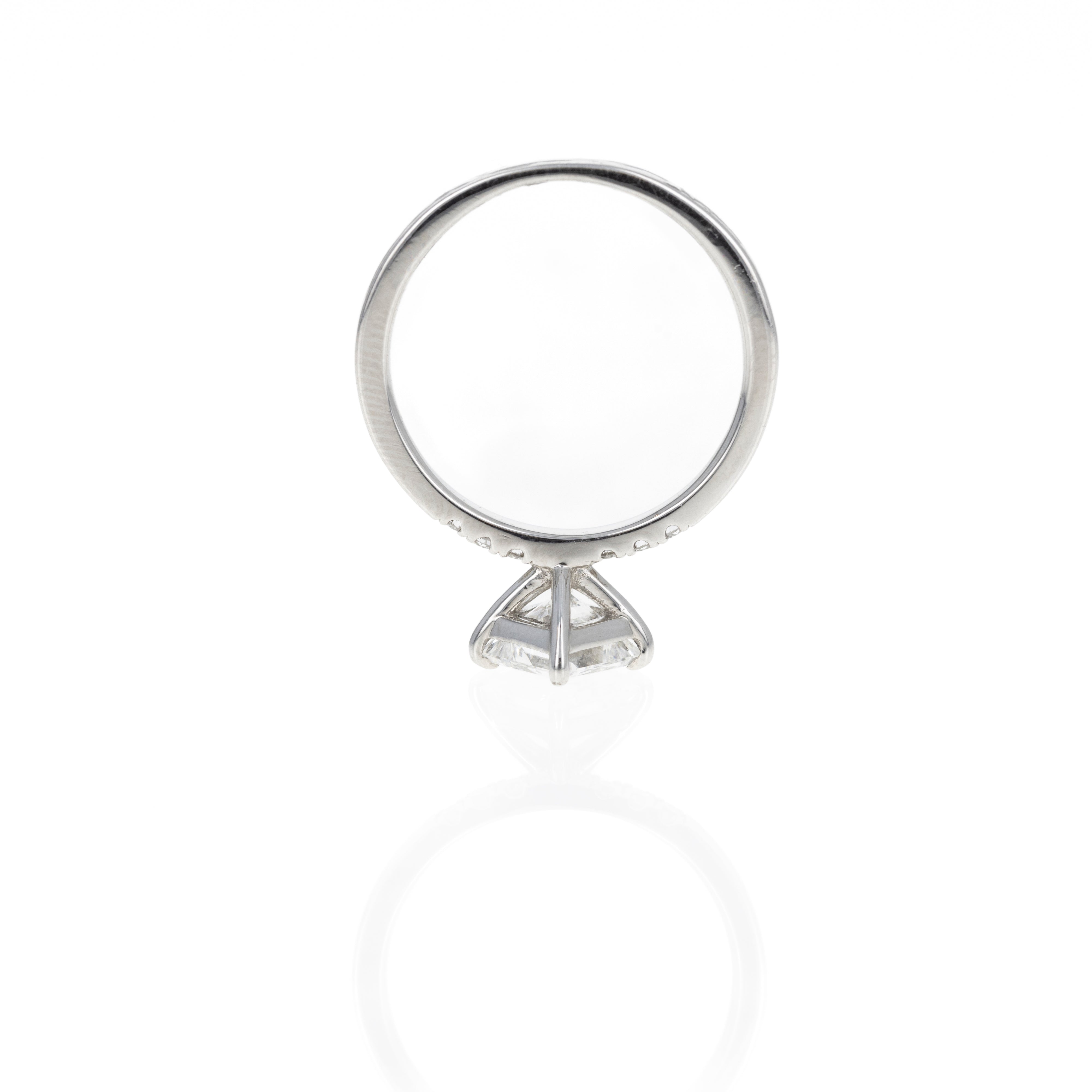 1.20 Carat Princess Diamond Engagement Ring in Platinum -  Replica Handbags 