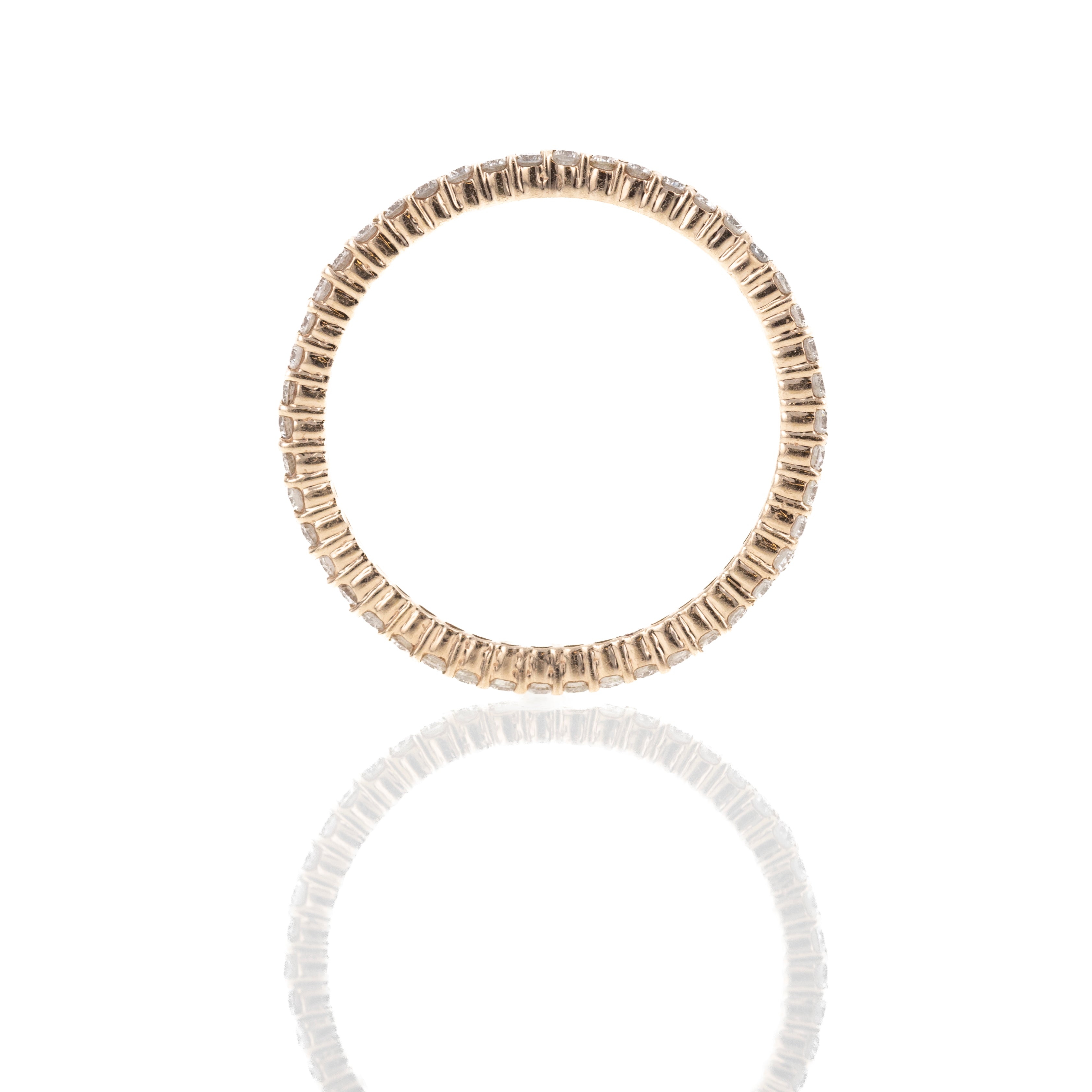 14K Gold 0.38 Carat Round Diamond Eternity Band - Replica Handbags