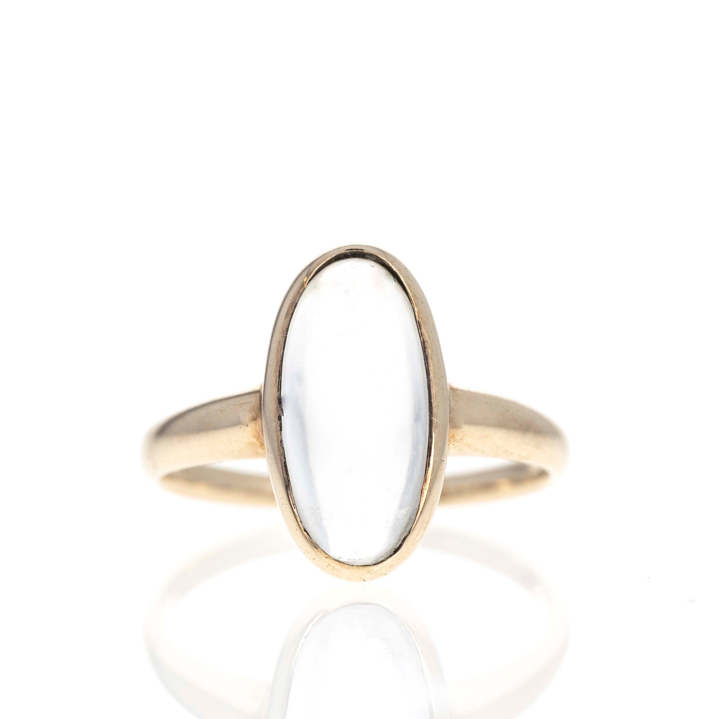 Victorian 2 Carat Moonstone Bezel Ring -  Replica Handbags 