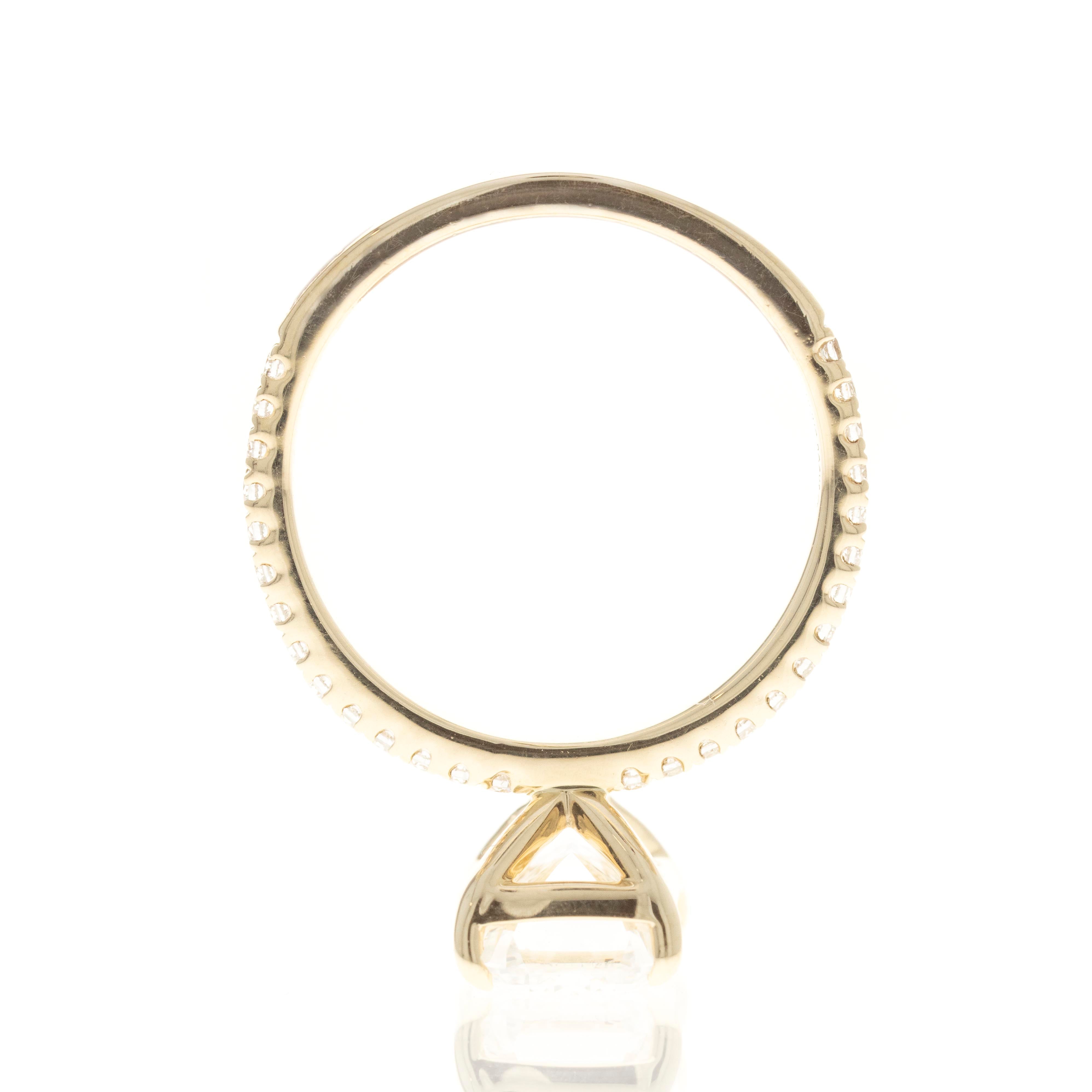 Lab Grown 3 Carat Emerald Diamond Accented Engagement Ring -  Replica Handbags 