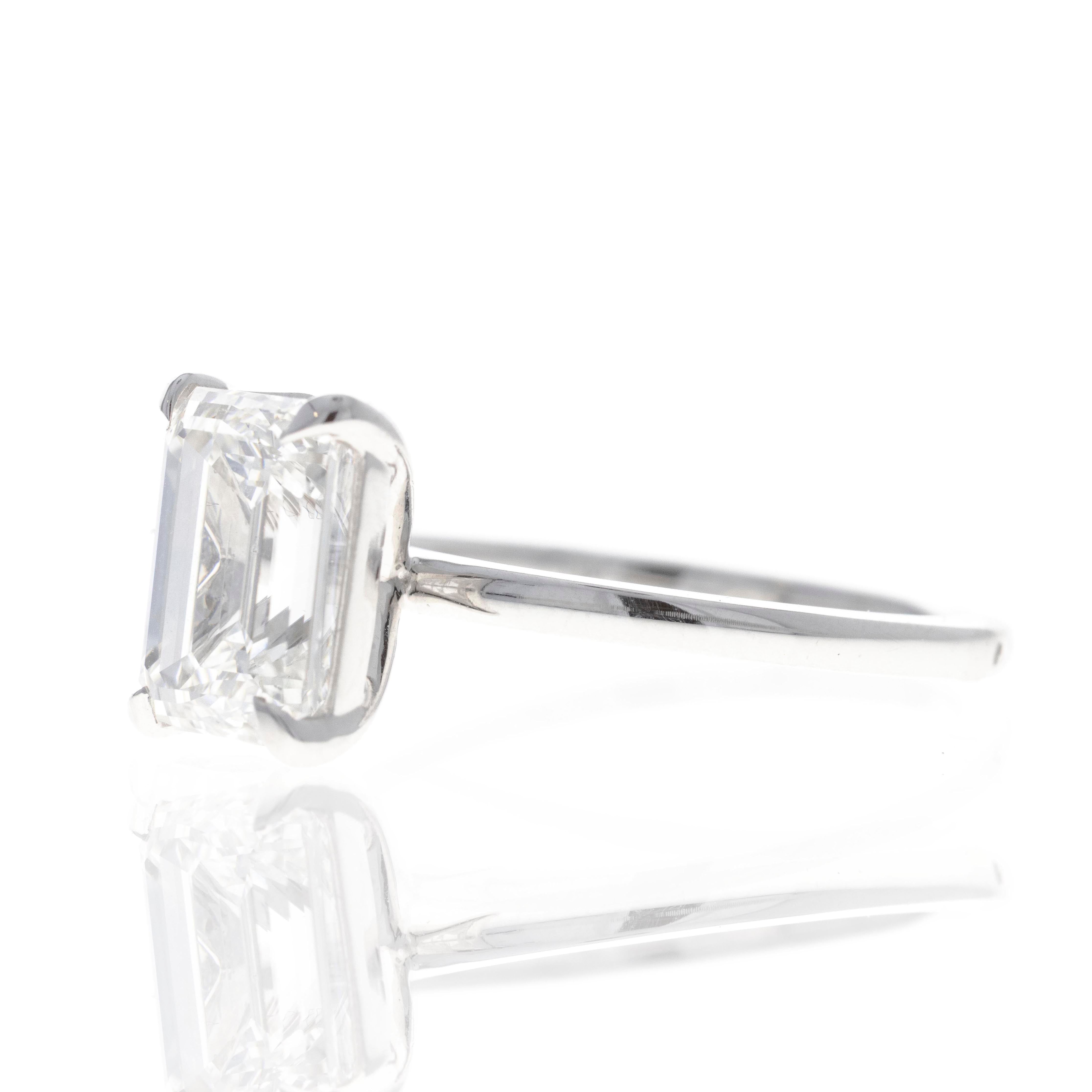 Lab Grown 3 Carat Emerald Diamond Solitaire Engagement Ring - Replica Handbags