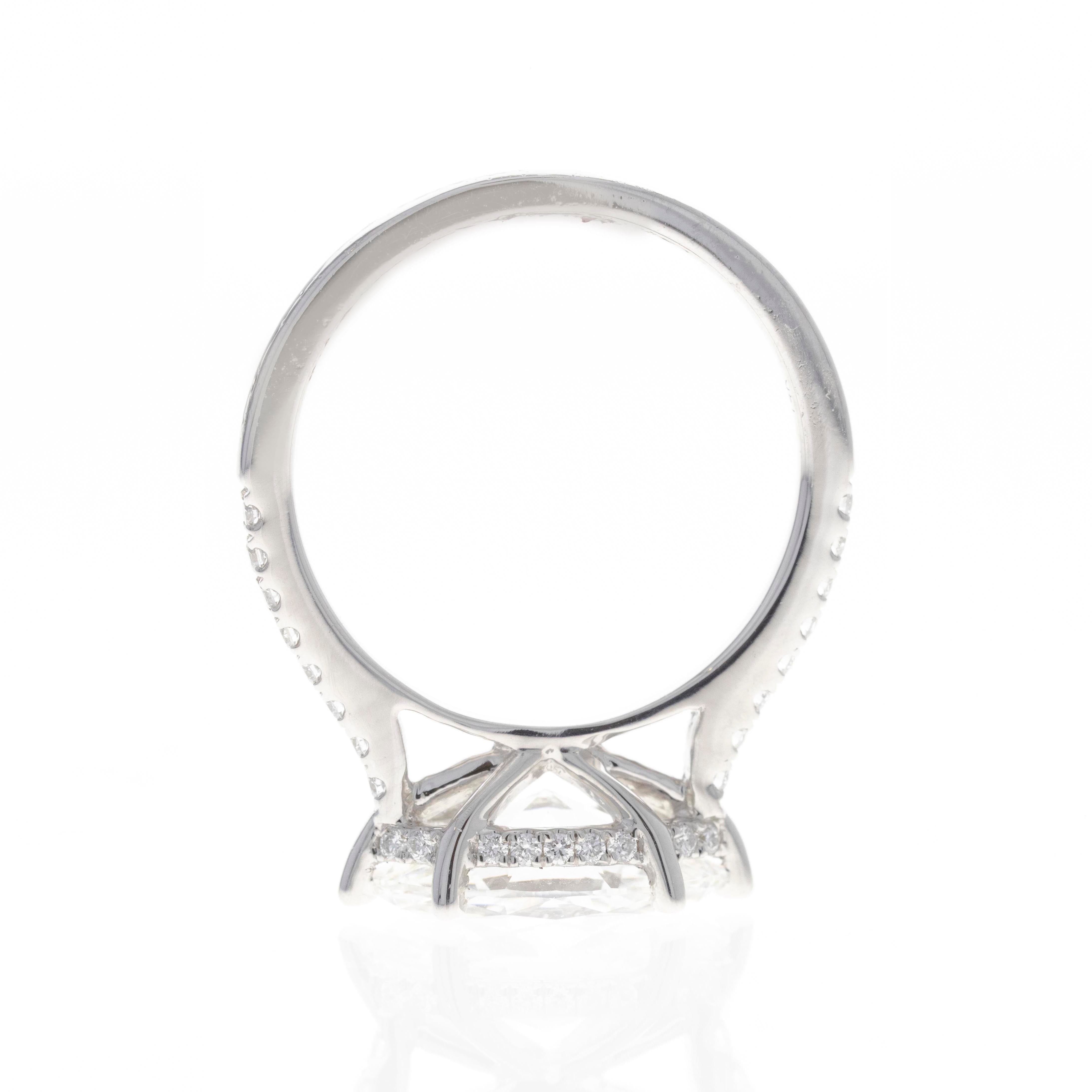 Lab Grown 2 Carat Marquise Diamond East West Accented Engagement Ring - Replica Handbags