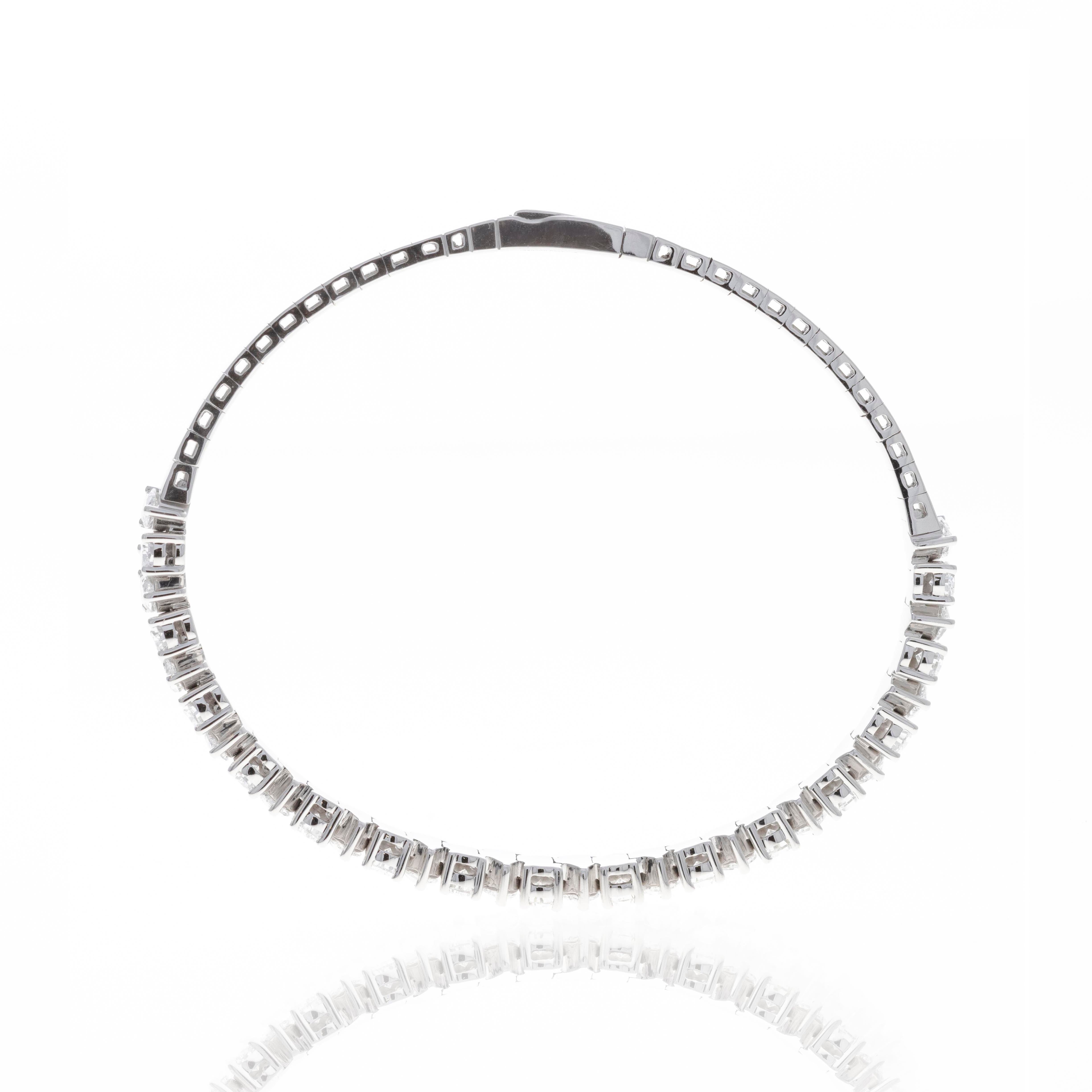 Lab Grown 6.4 Carat Pear Diamond Flexible Bangle -  Replica Handbags 