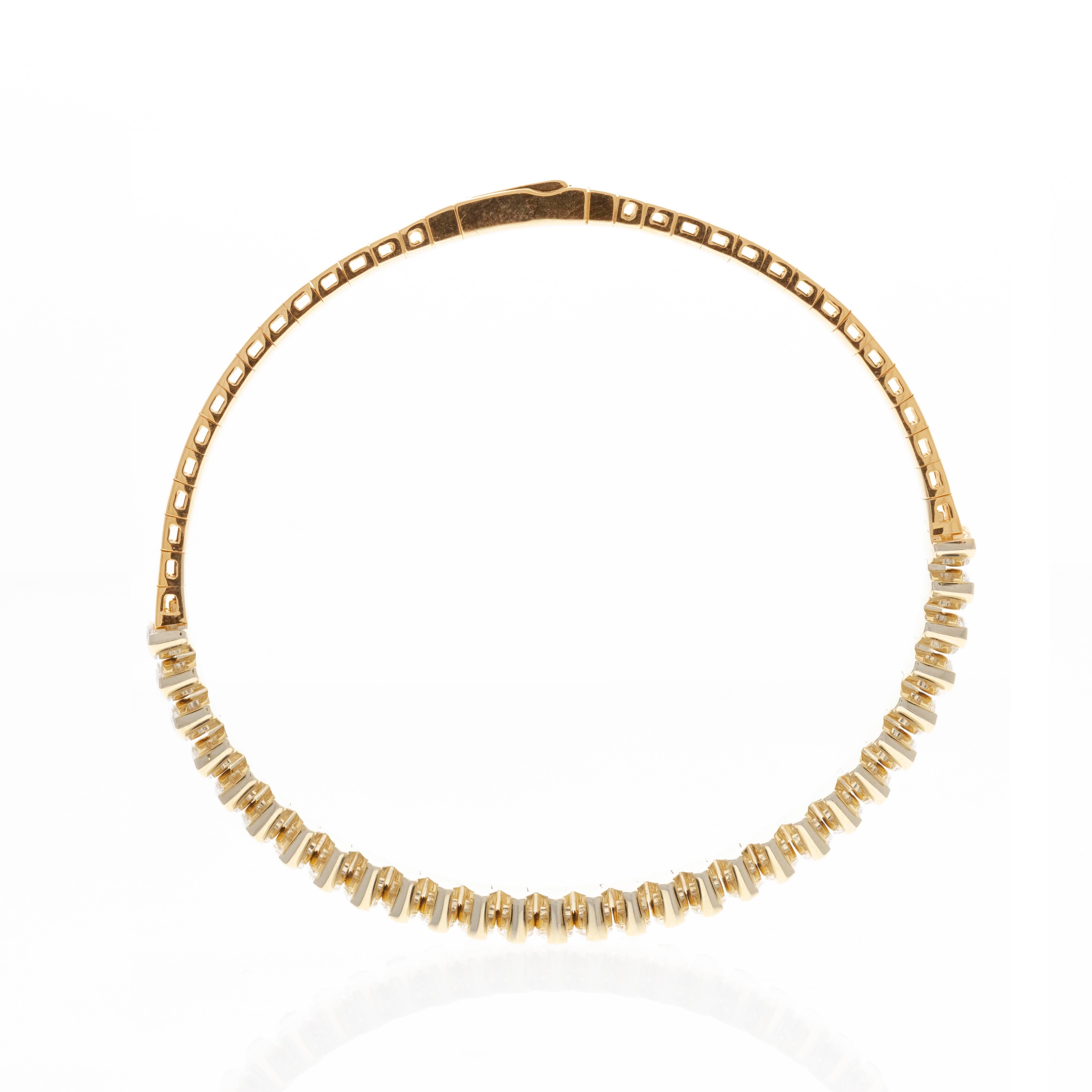 Lab Grown 5.9 Carat Marquise Diamond Flexible Bangle - Replica Handbags