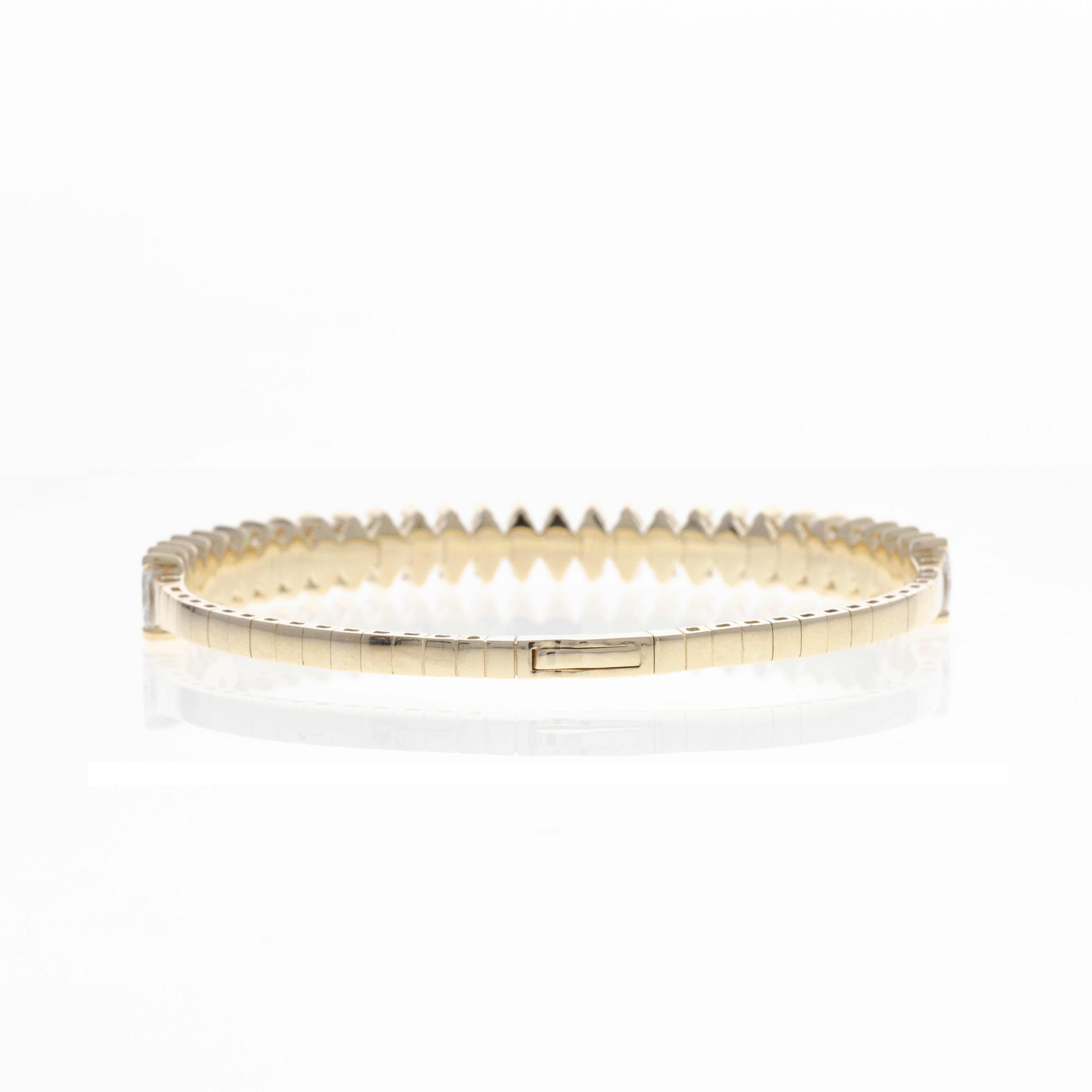Lab Grown 5.9 Carat Marquise Diamond Flexible Bangle -  Replica Handbags 