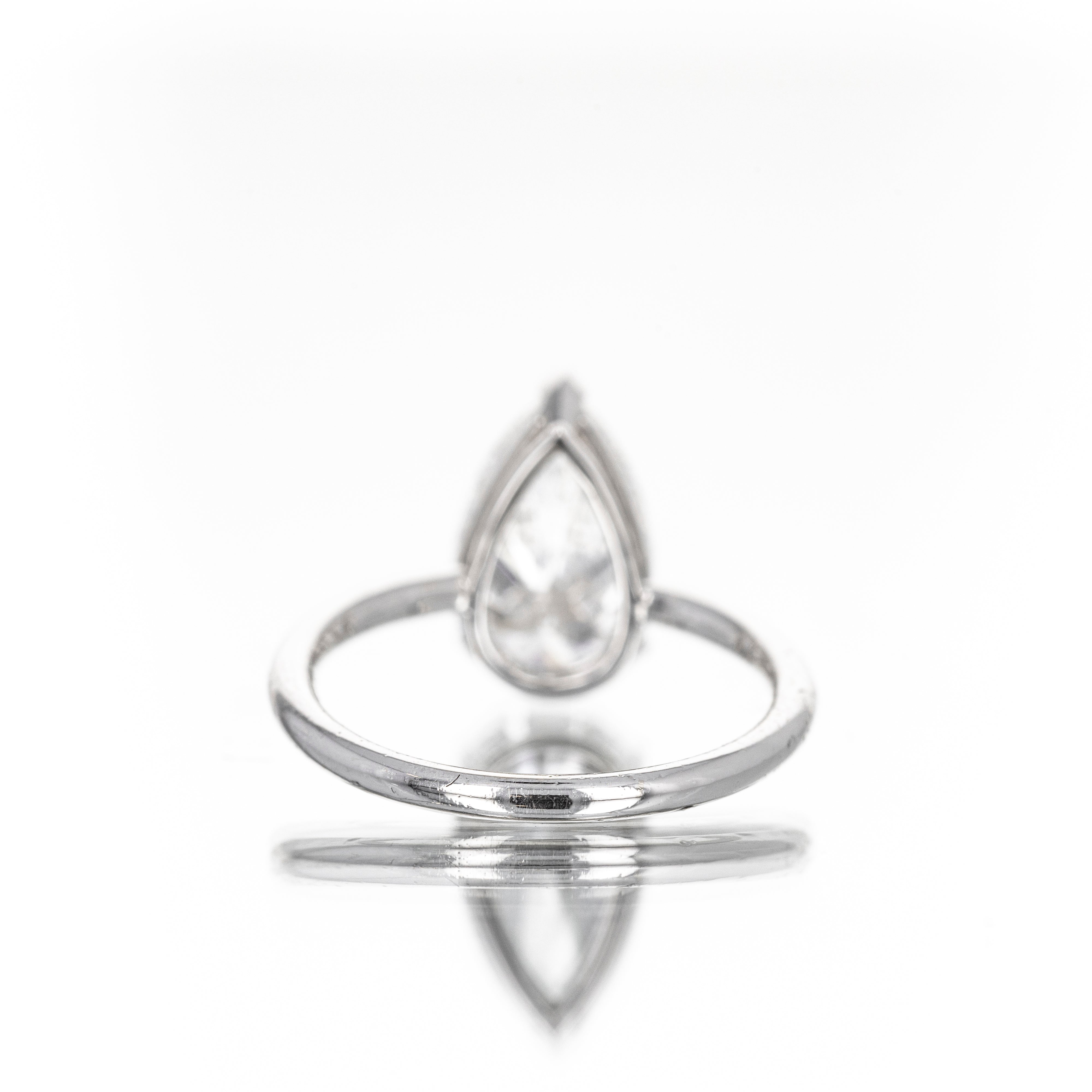 14K White Gold Lab Grown 3.03 Carat Pear Diamond Engagement Ring -  Replica Handbags 