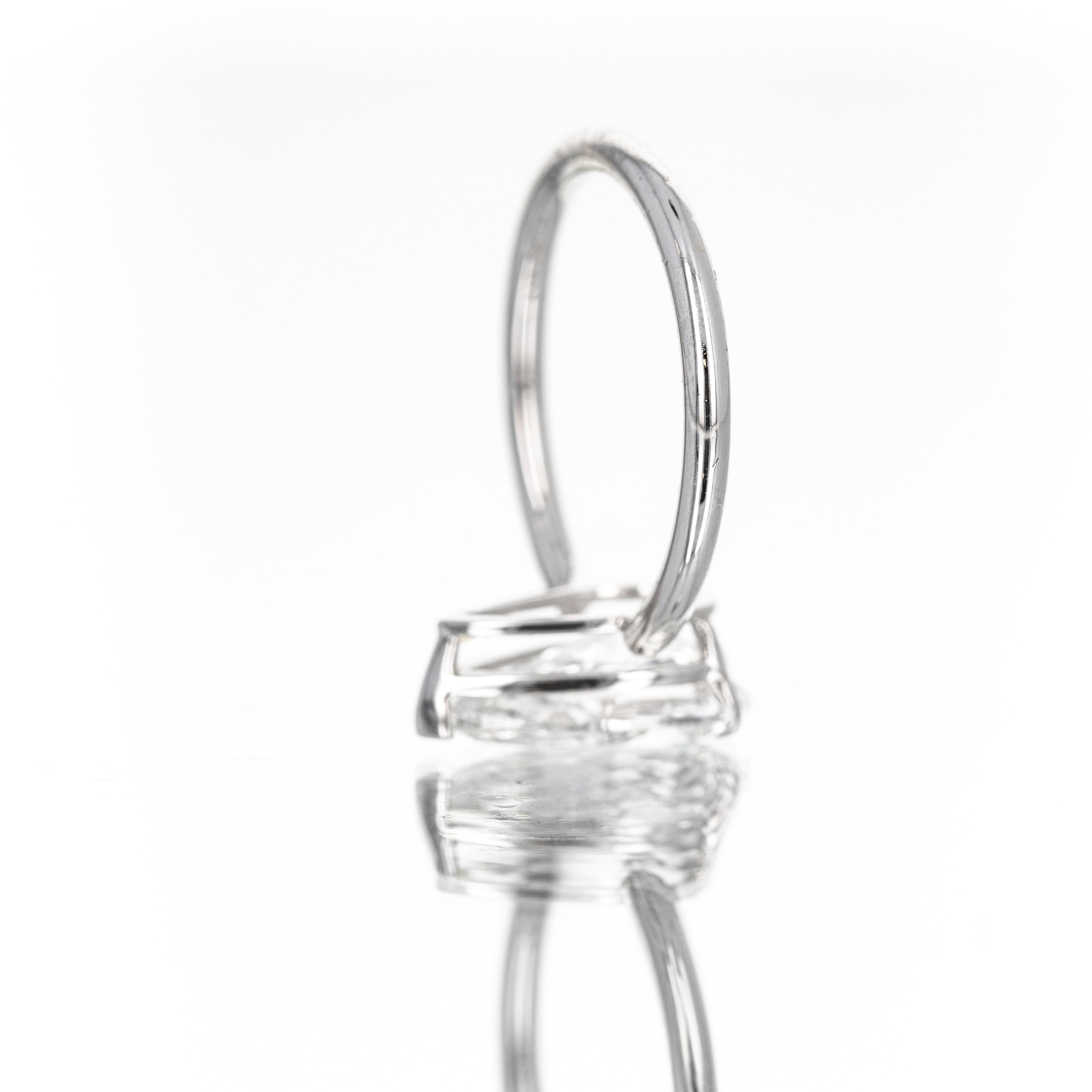 14K White Gold Lab Grown 3.03 Carat Pear Diamond Engagement Ring -  Replica Handbags 