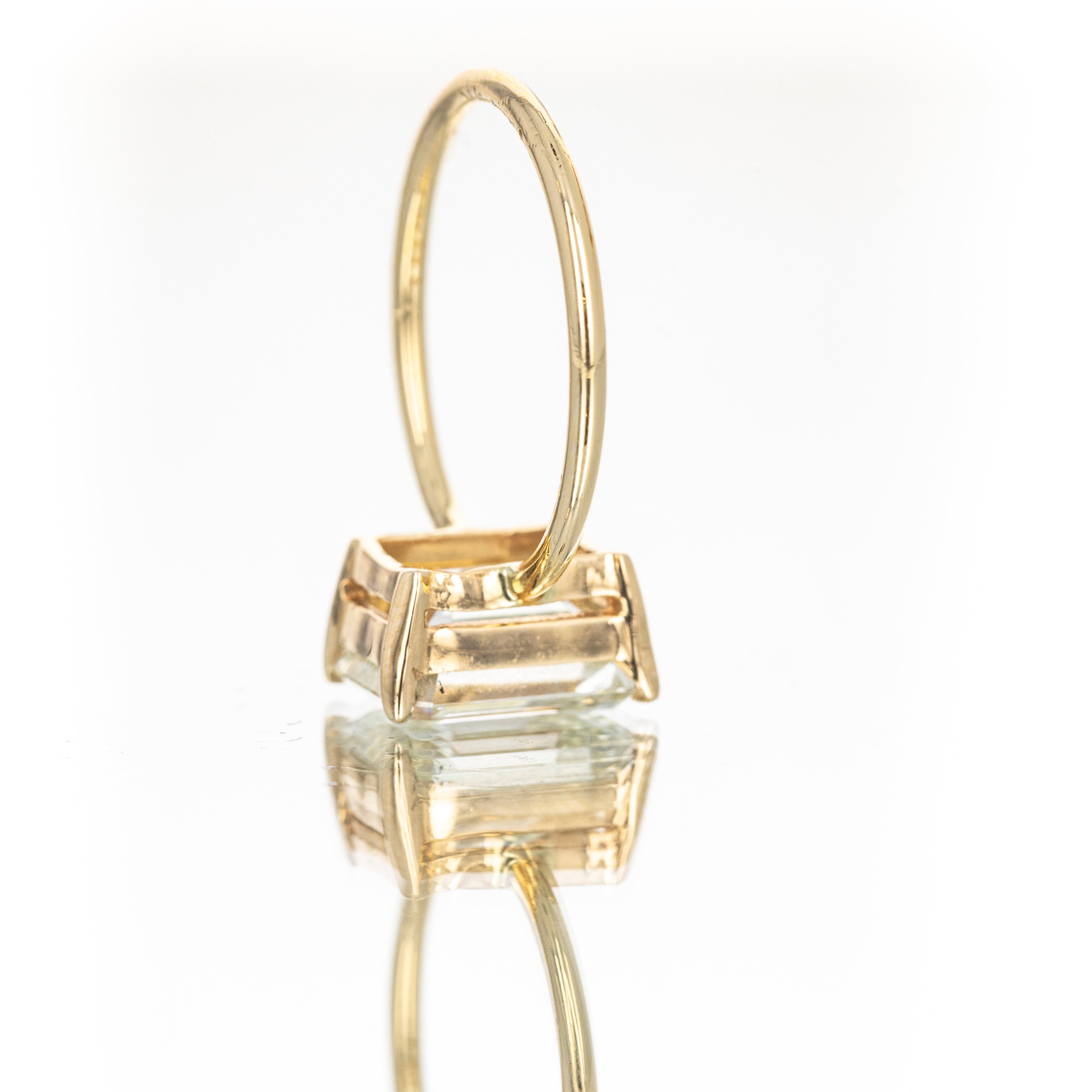 14K Yellow Gold 4.49 Carat Emerald Cut Diamond Engagement Ring -  Replica Handbags 