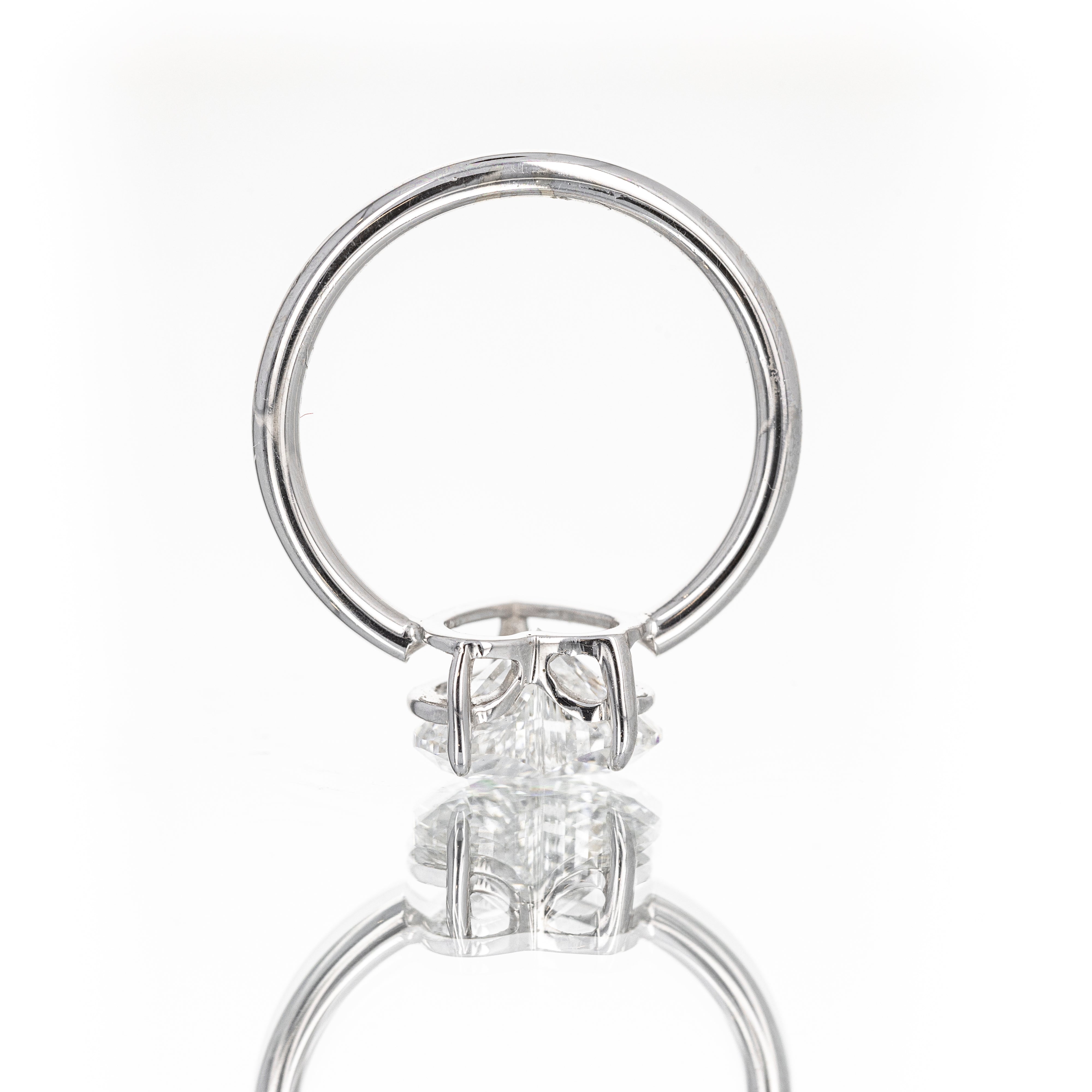 Lab Grown 14K White Gold 2.46 Carat Heart Diamond Engagement Ring -  Replica Handbags 