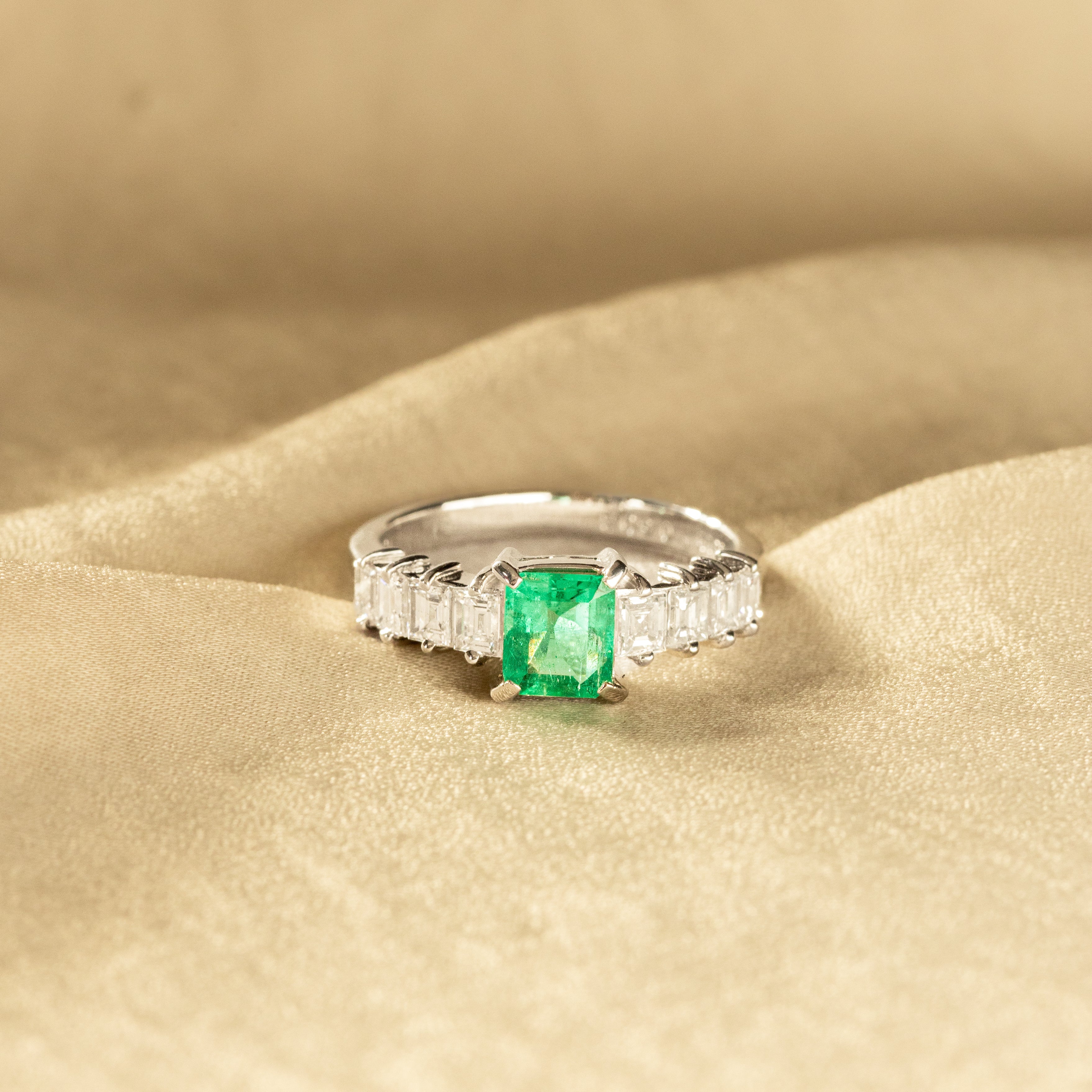 0.60 Carat Emerald Carre Cut Diamond Ring -  Replica Handbags 