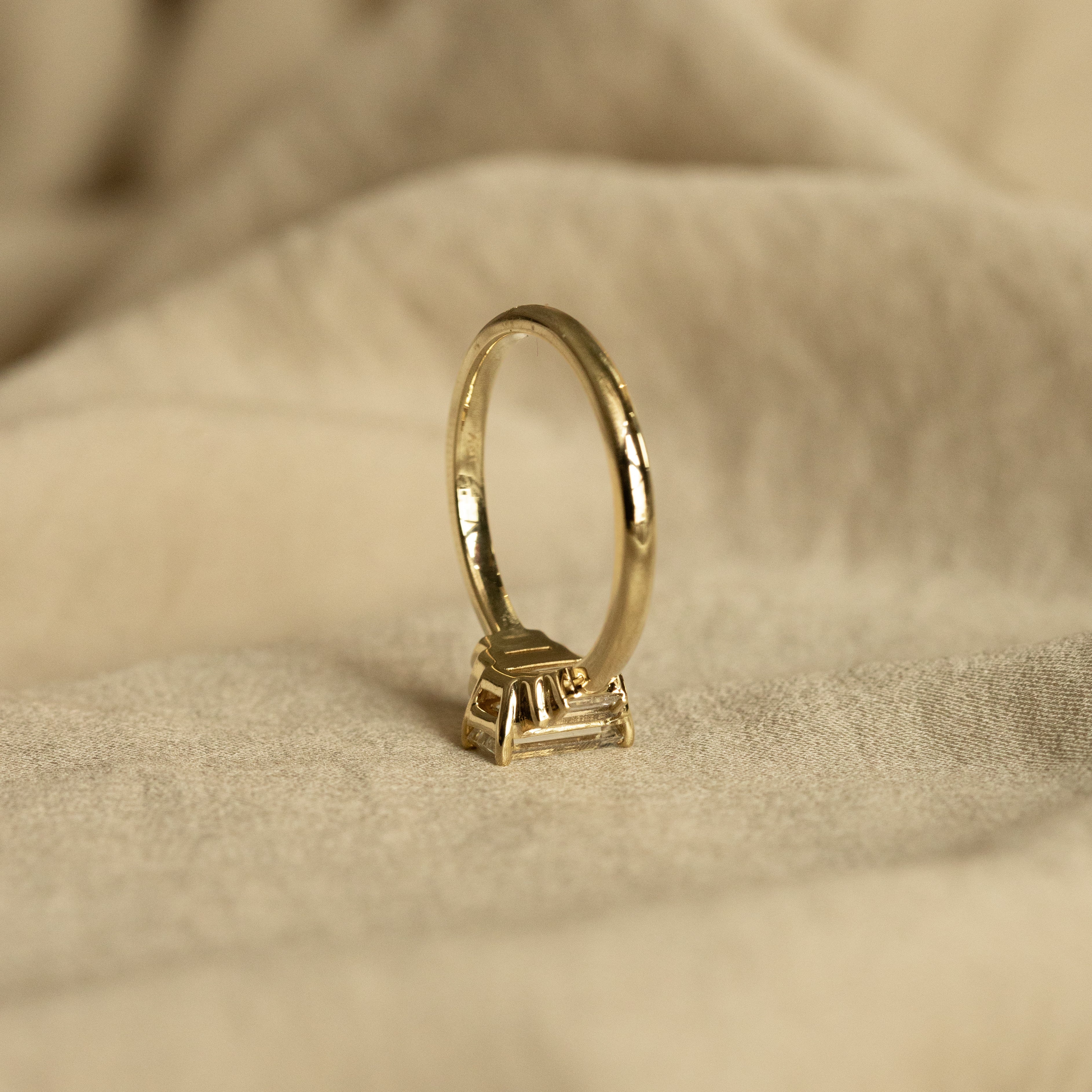 1 Carat Emerald Cut Diamond Engagement Ring - Replica Handbags