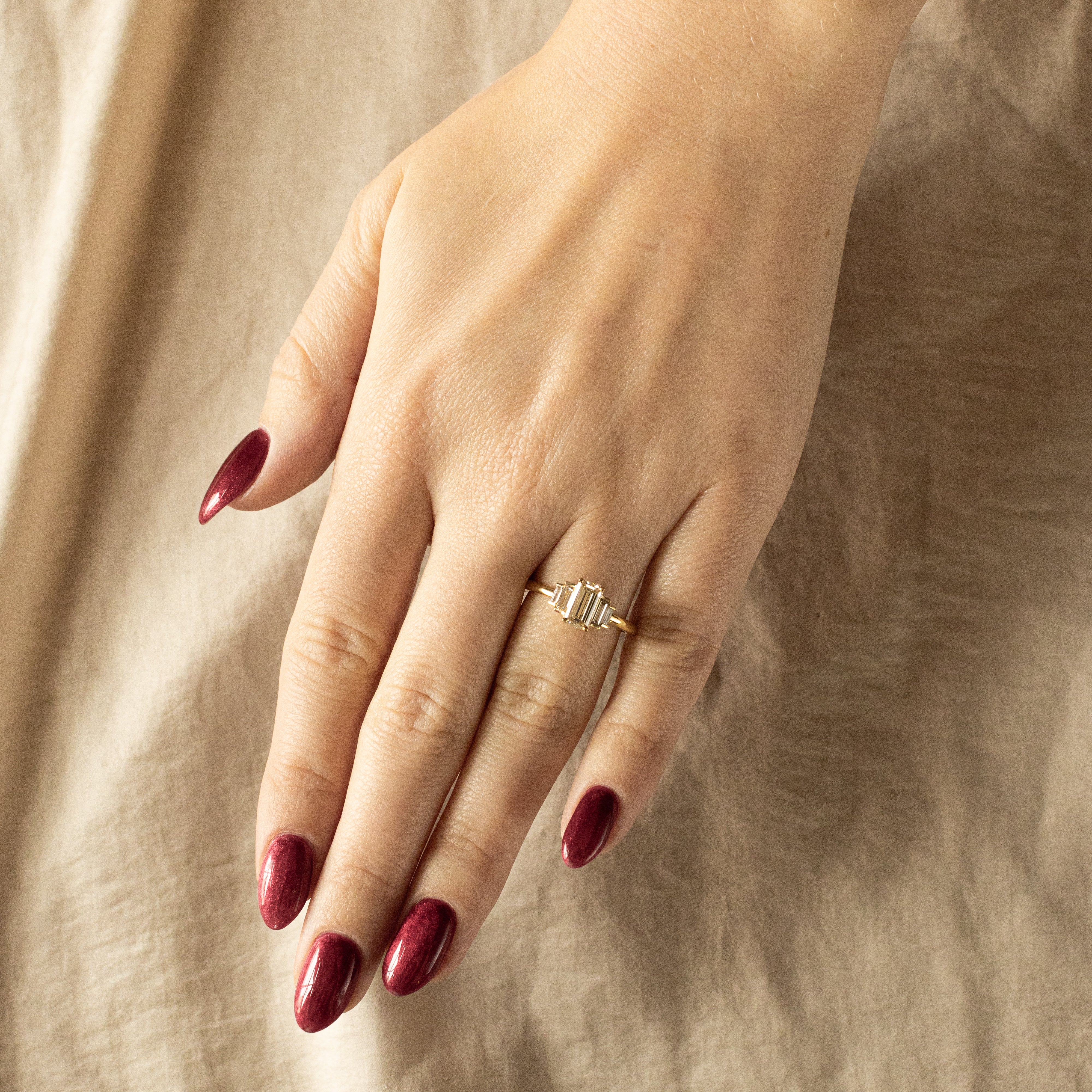 1 Carat Emerald Cut Diamond Engagement Ring - Replica Handbags