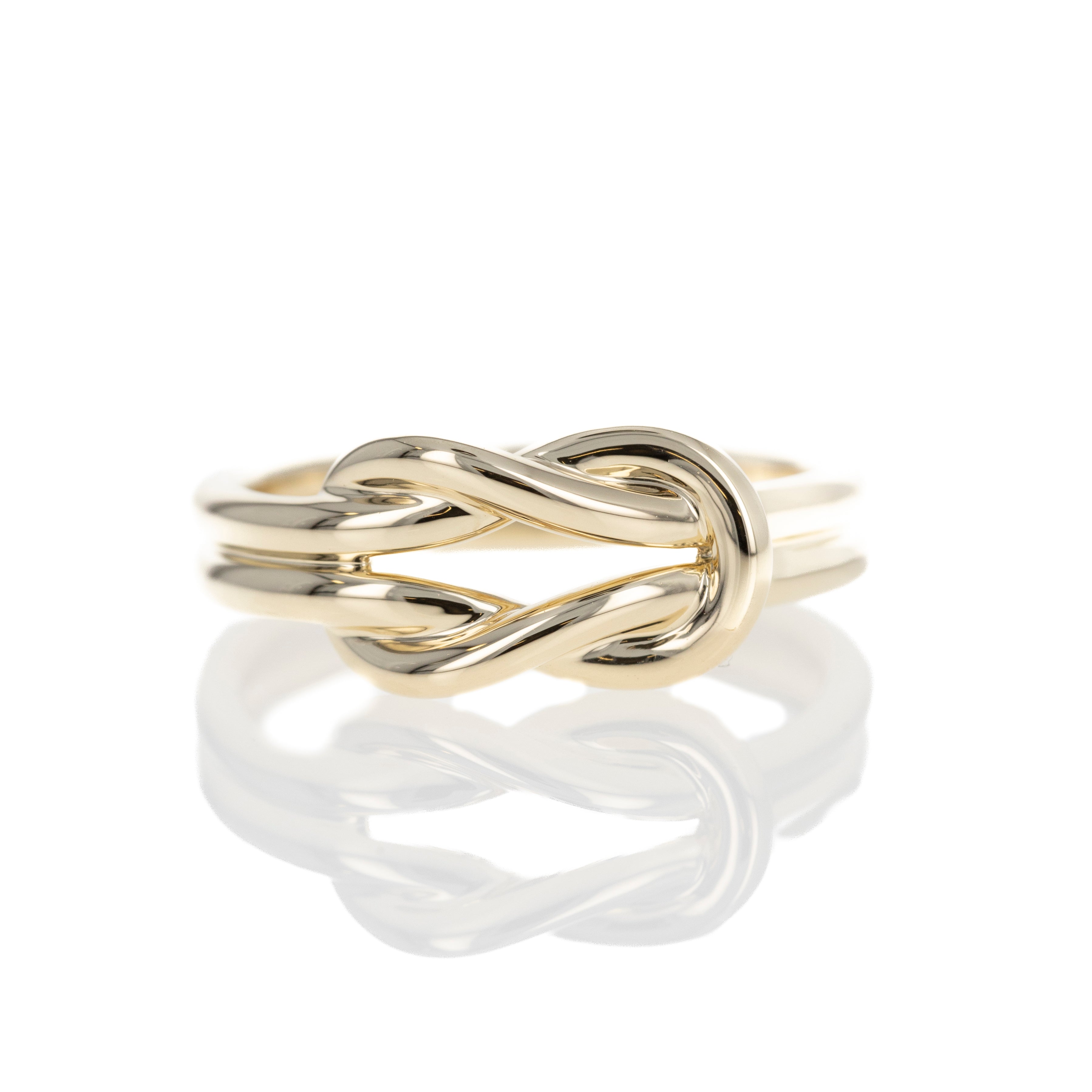 14K Yellow Gold Infinity Knot Ring - Replica Handbags