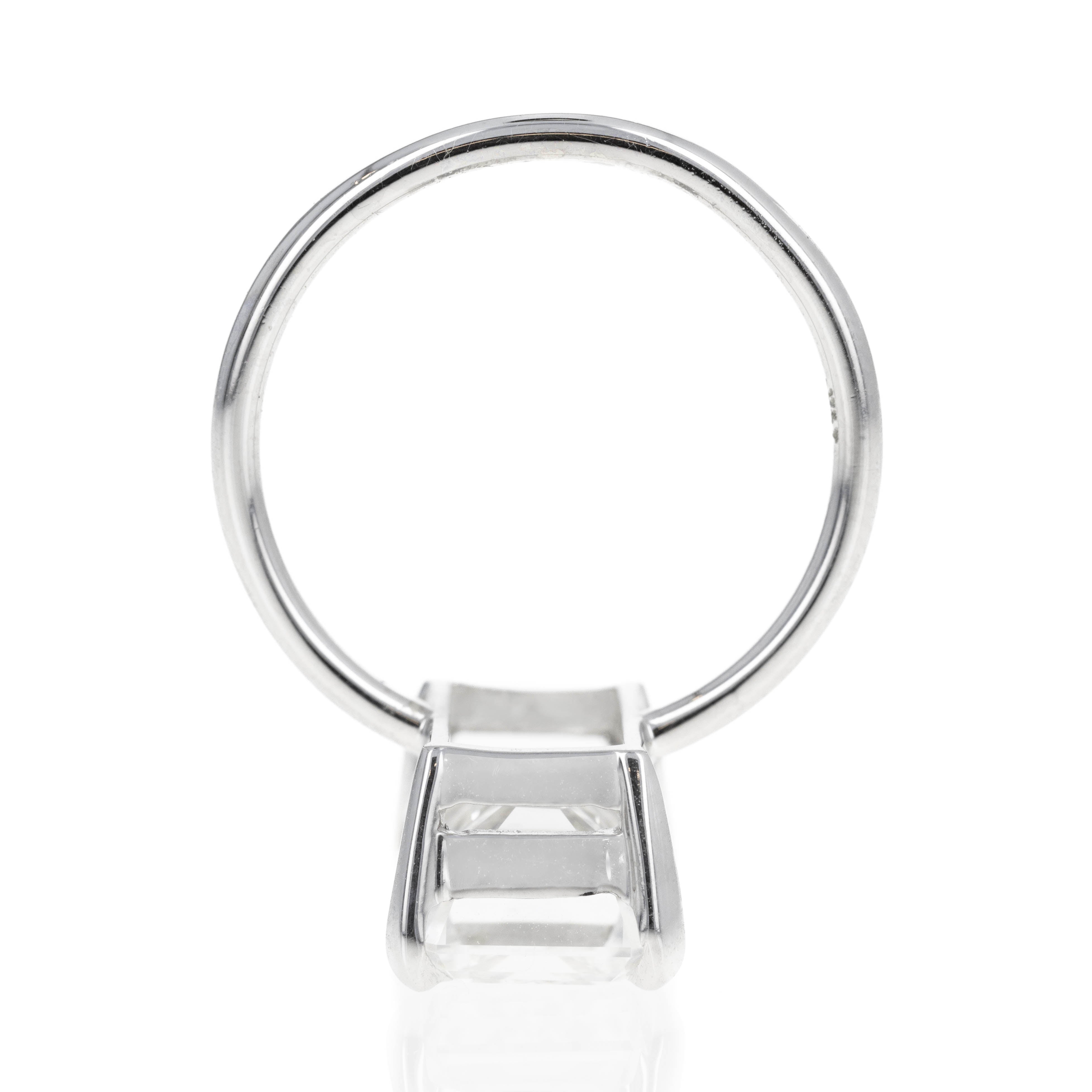 Lab Grown 5.01 Carat Emerald Diamond Engagement Ring 14K White Gold -  Replica Handbags 