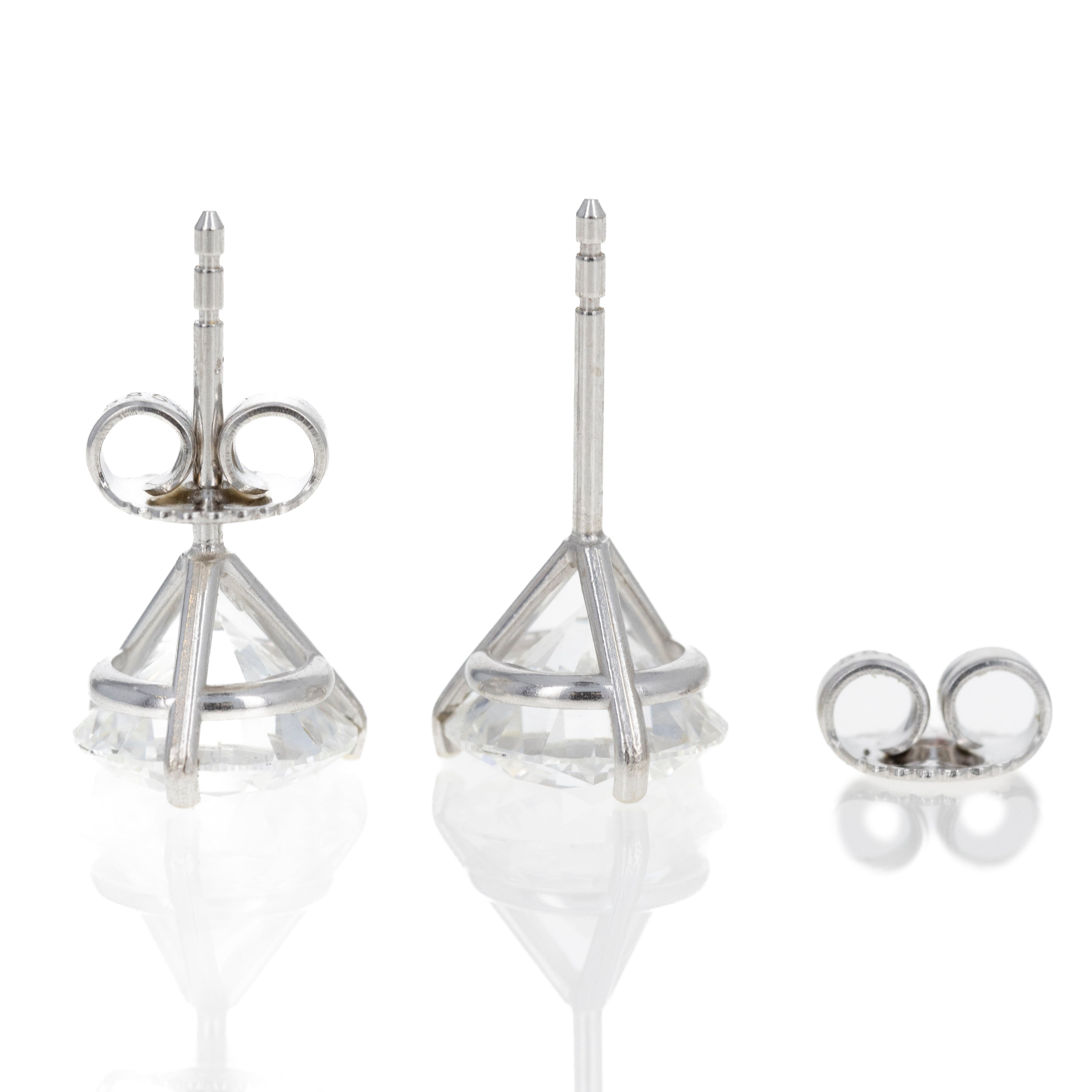 Lab Grown Diamond Round Stud Earrings - Replica Handbags