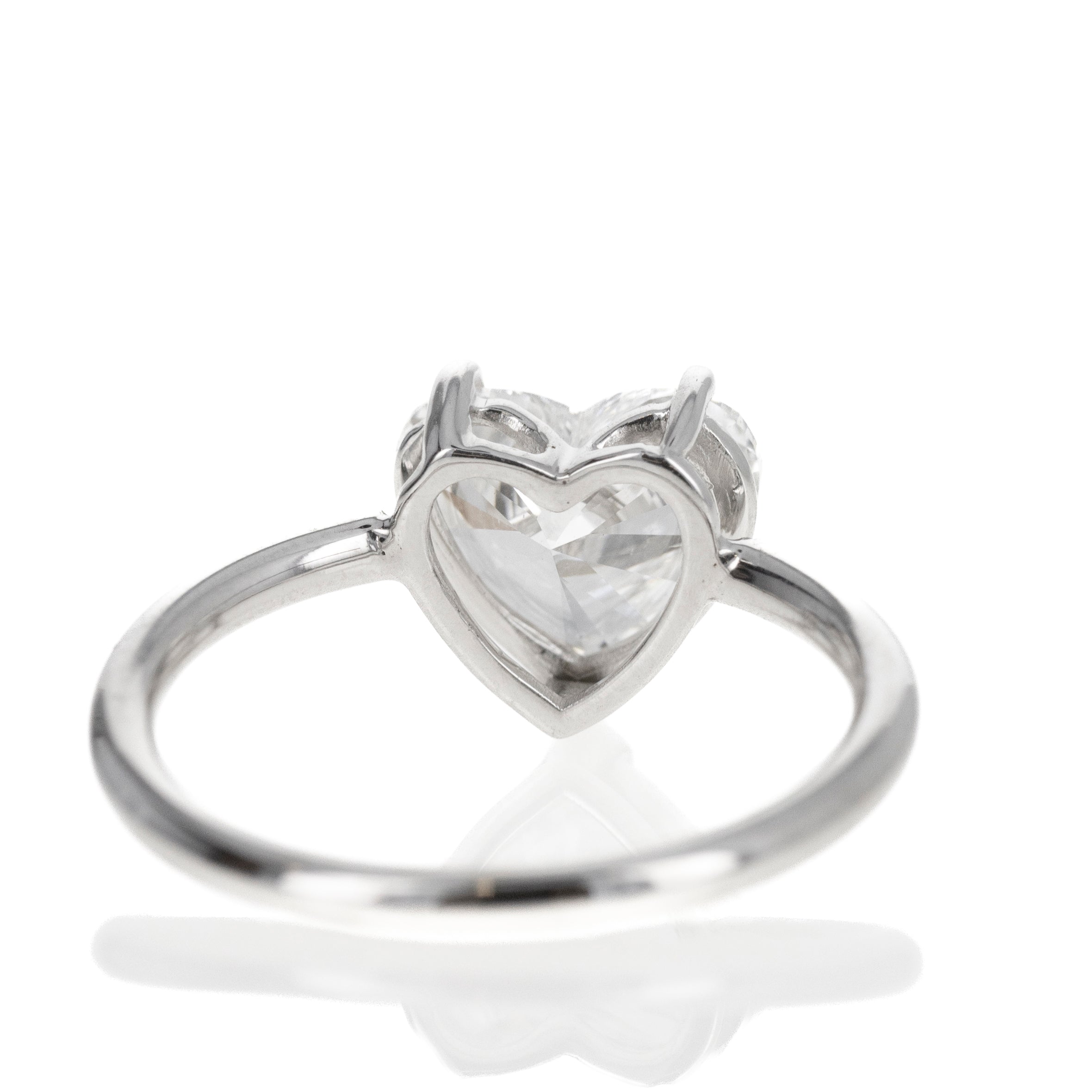 Lab Grown 14K White Gold 4.72 Carat Heart Diamond Engagement Ring -  Replica Handbags 