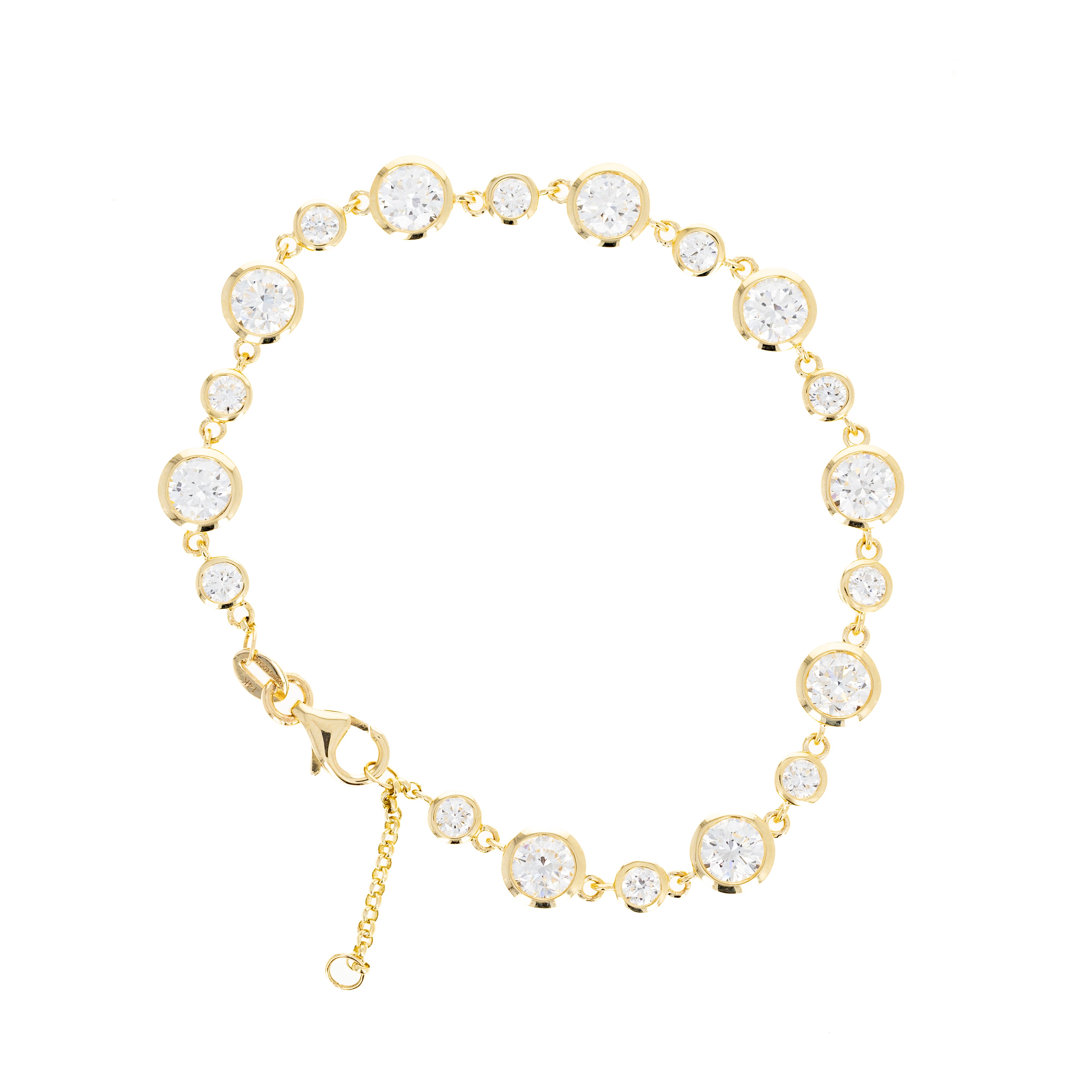 Lab Grown 5.6 Carat Diamond Round Bezel Bracelet - Replica Handbags