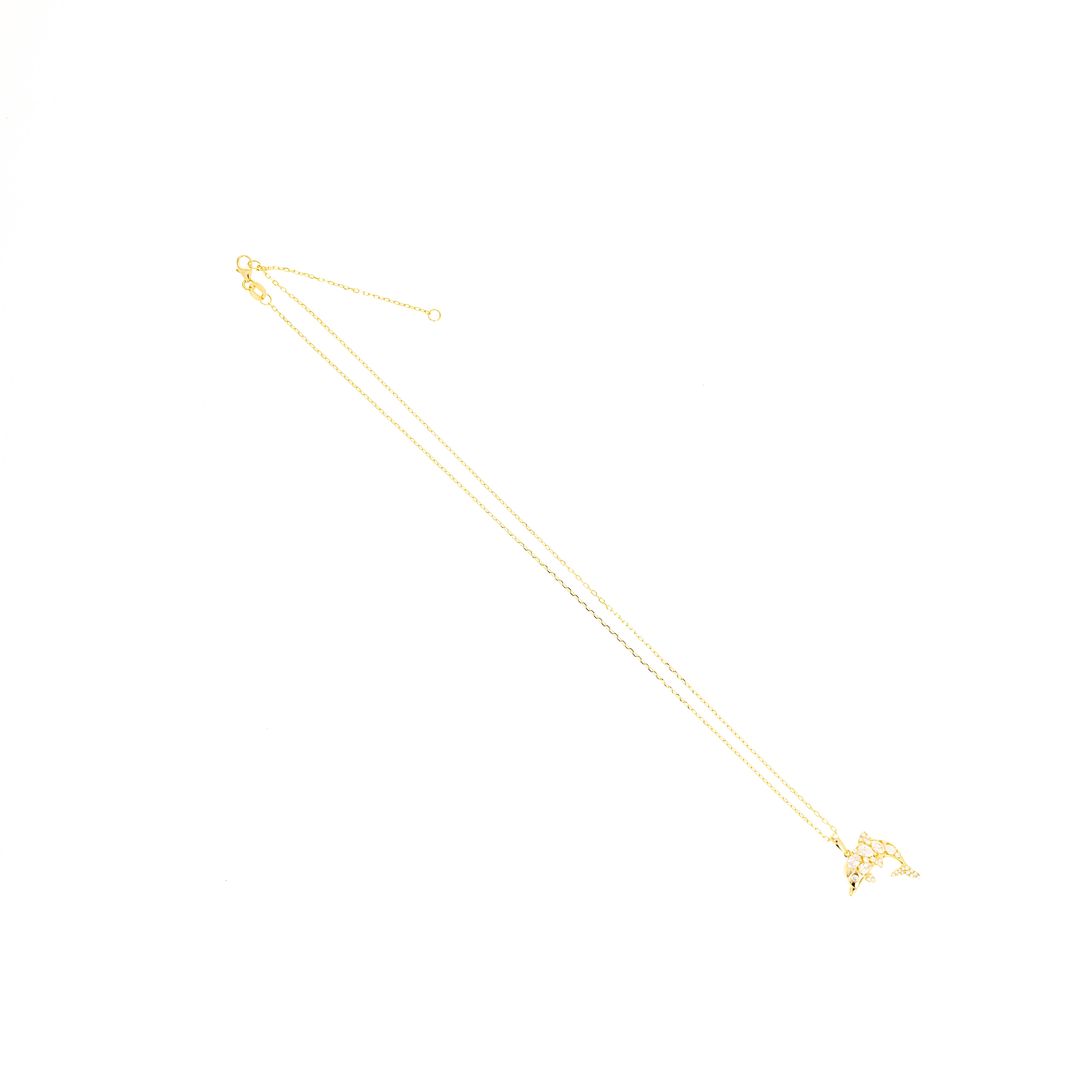 Lab Grown Diamond Pear Dolphin Pendant Necklace -  Replica Handbags 